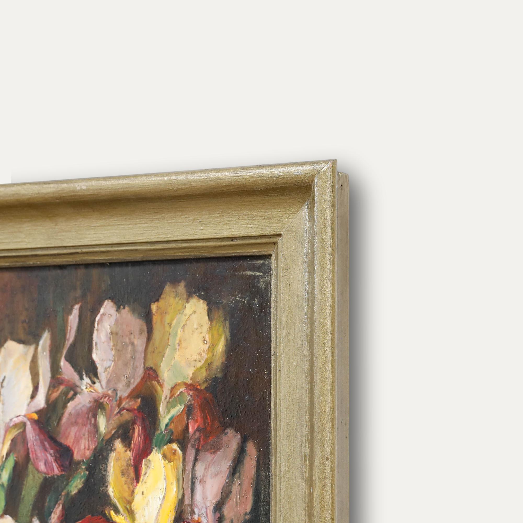 Willy Brandes (1876-1946) - Anfang 20. Jahrhundert Öl, Iris im Angebot 1