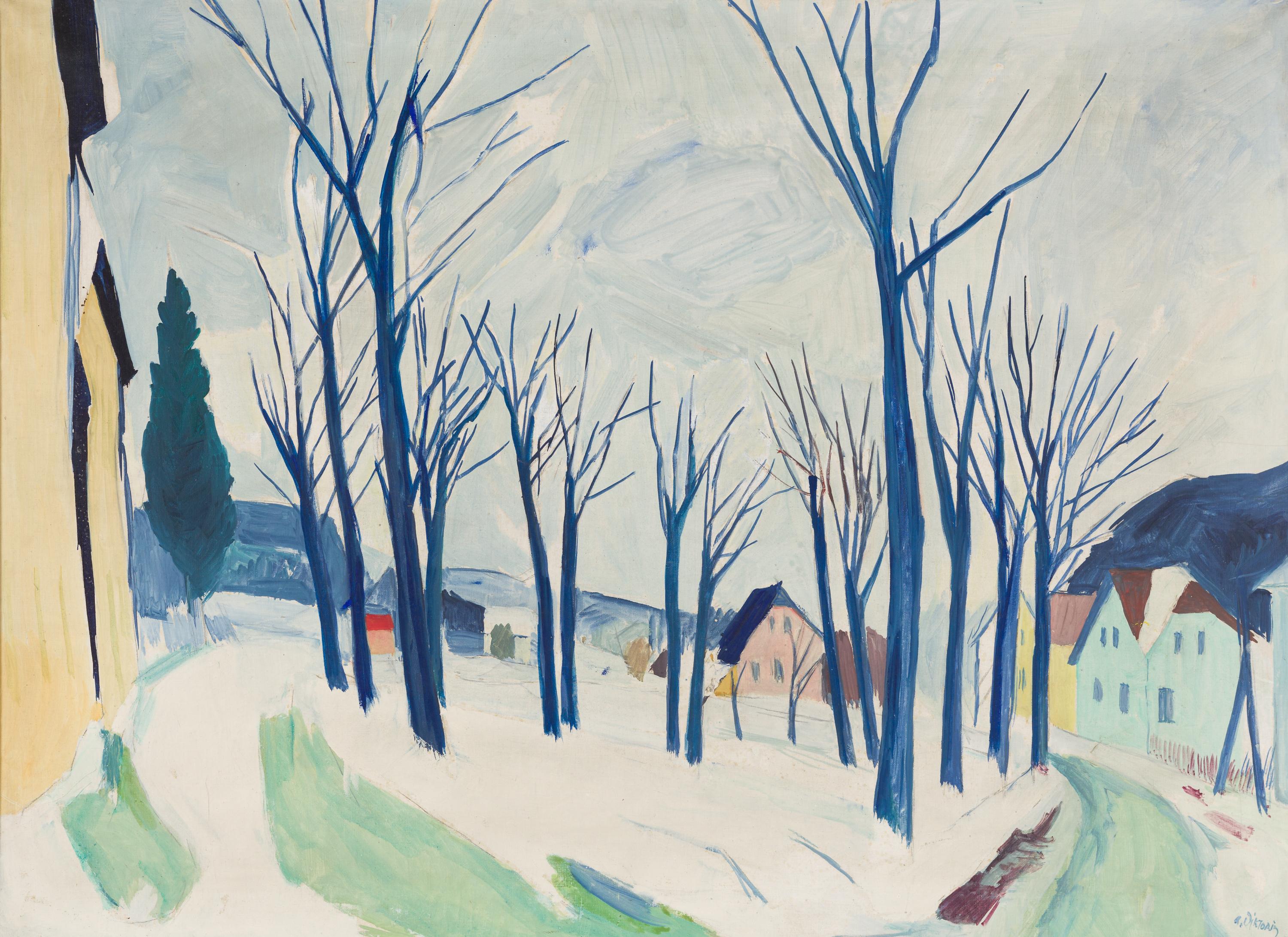 Paisaje de invierno - Painting de Unknown