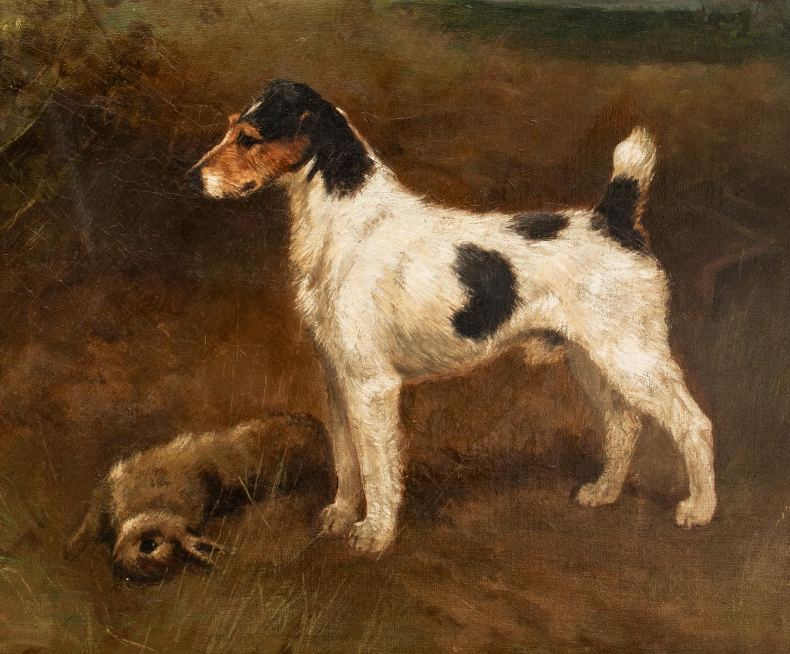Wire Fox Terrier Dog, 19th Century   by FREDERICK FRENCH (1860-1916) For Sale 11