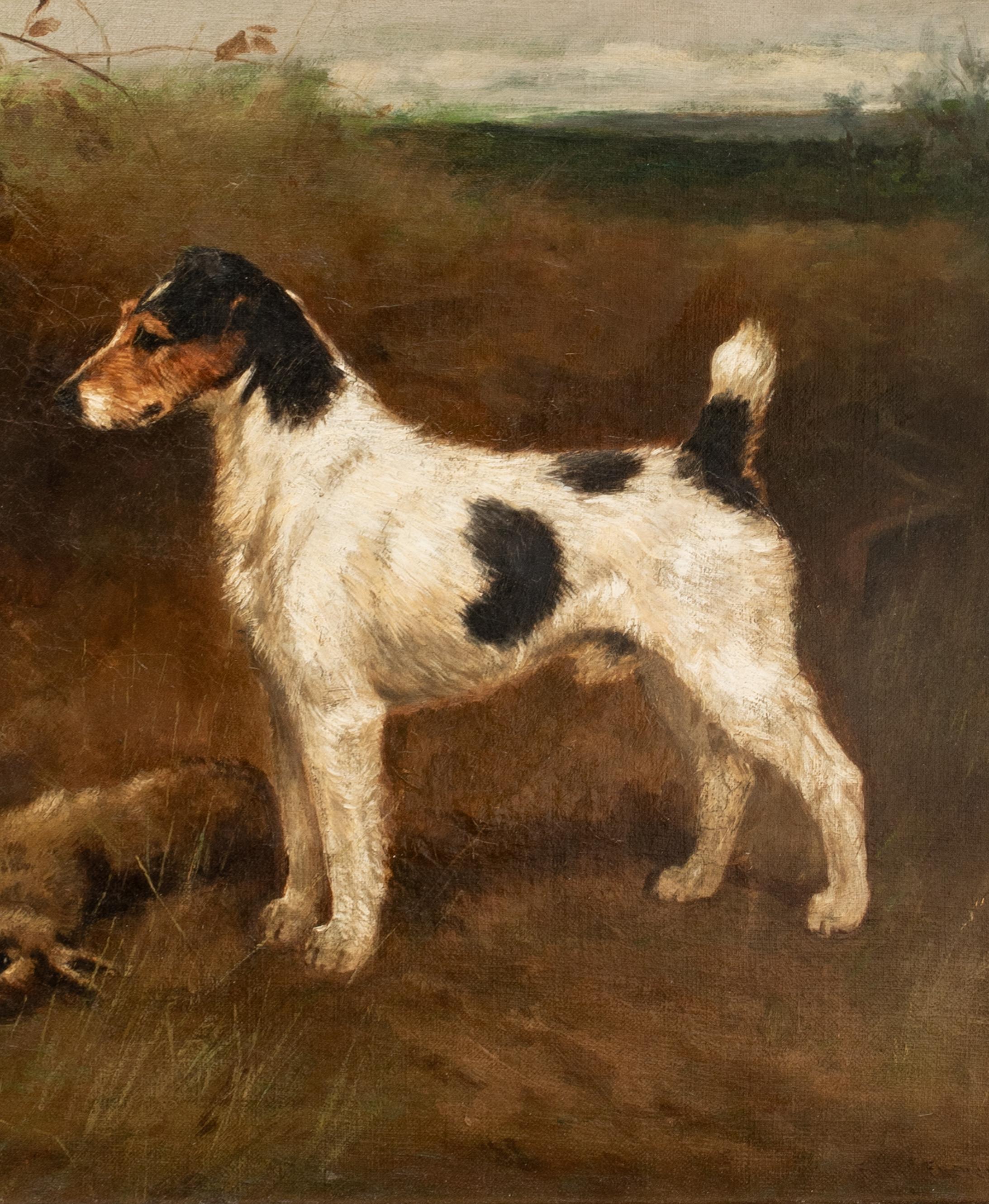 Wire Fox Terrier Dog, 19th Century   by FREDERICK FRENCH (1860-1916) For Sale 13