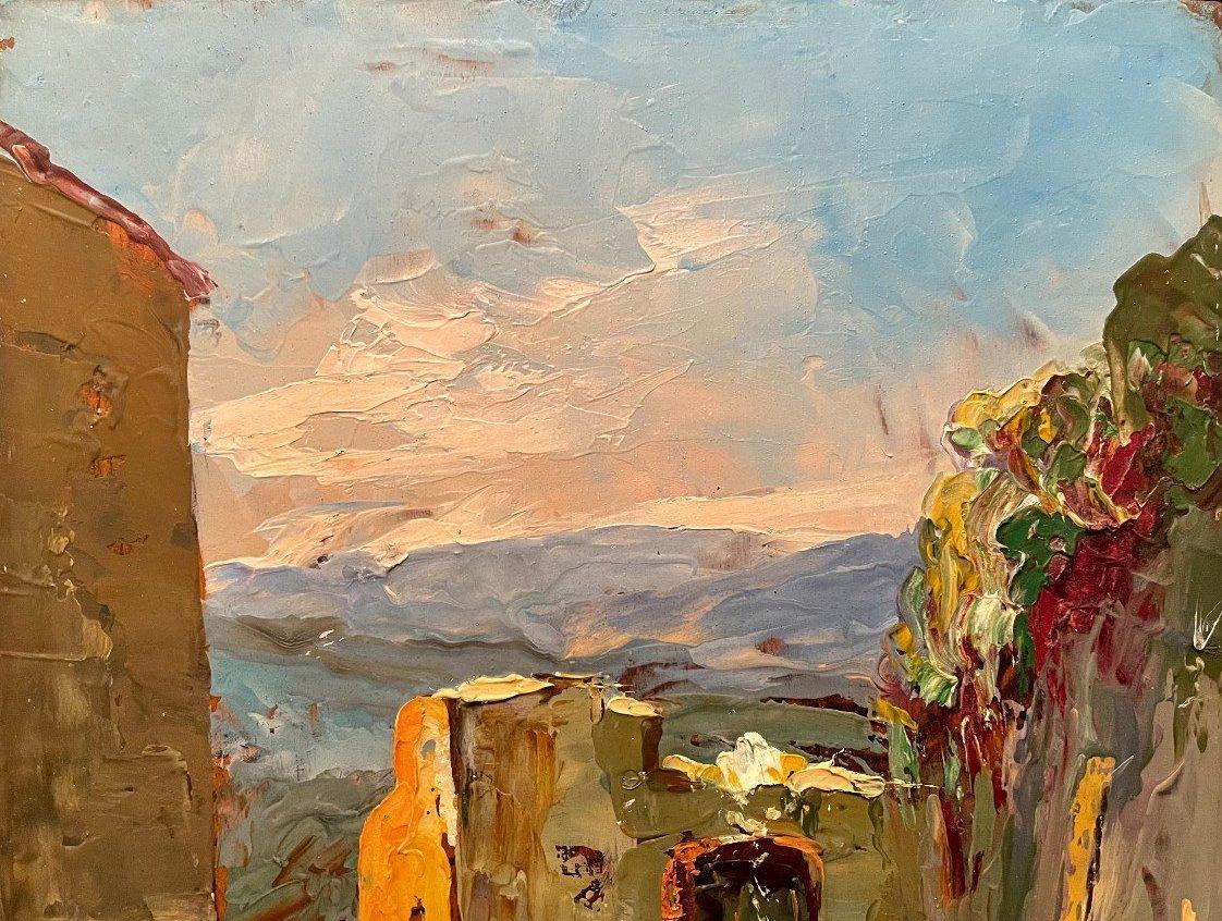 pintura mujer en el agua