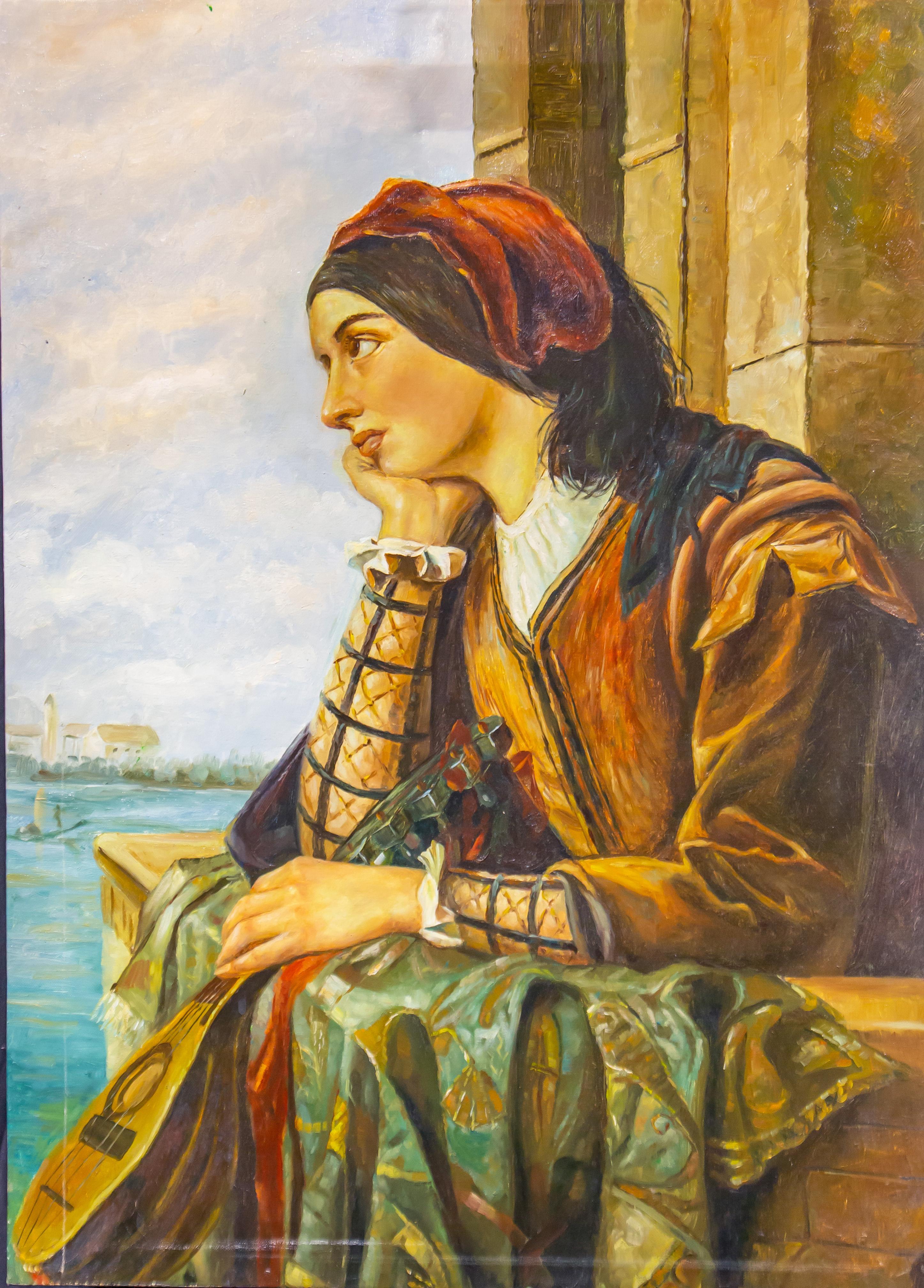 „Frau in der Liebe“ – Painting von Unknown