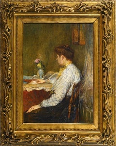 Mujer leyendo, Óleo sobre lienzo hacia 1896