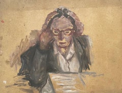 Littérature, croquis, gouache sur carton