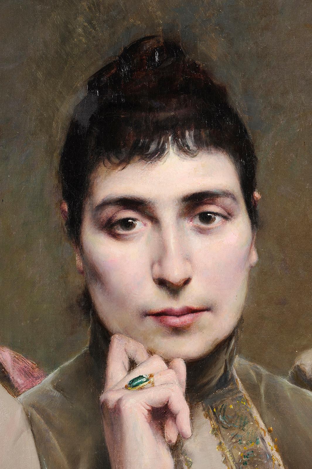 Women portrait - French School Painting by Unknown