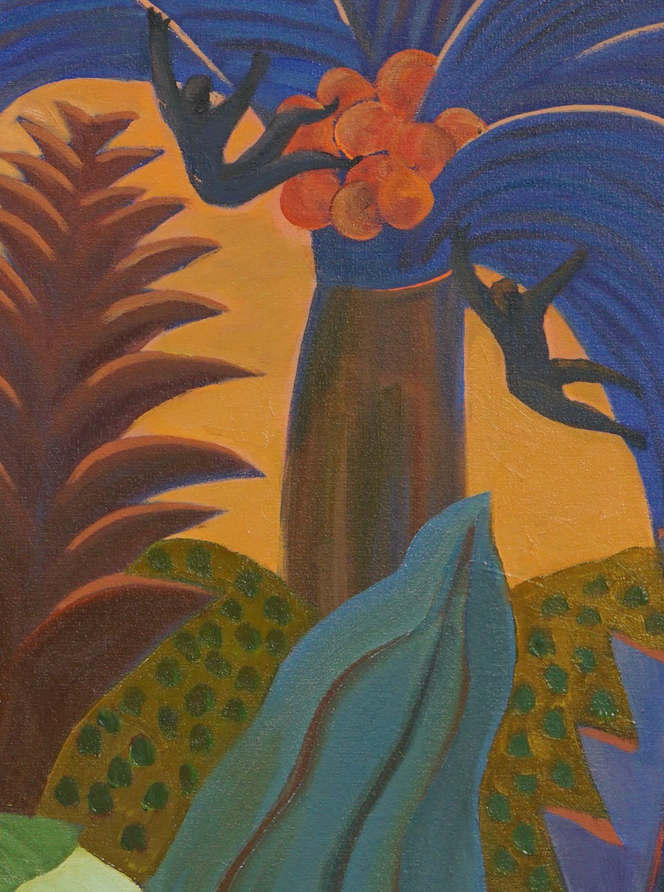 Jungla tejida - Paisaje pintado por Marc Zimmerman - Animal Painting Negro de Unknown
