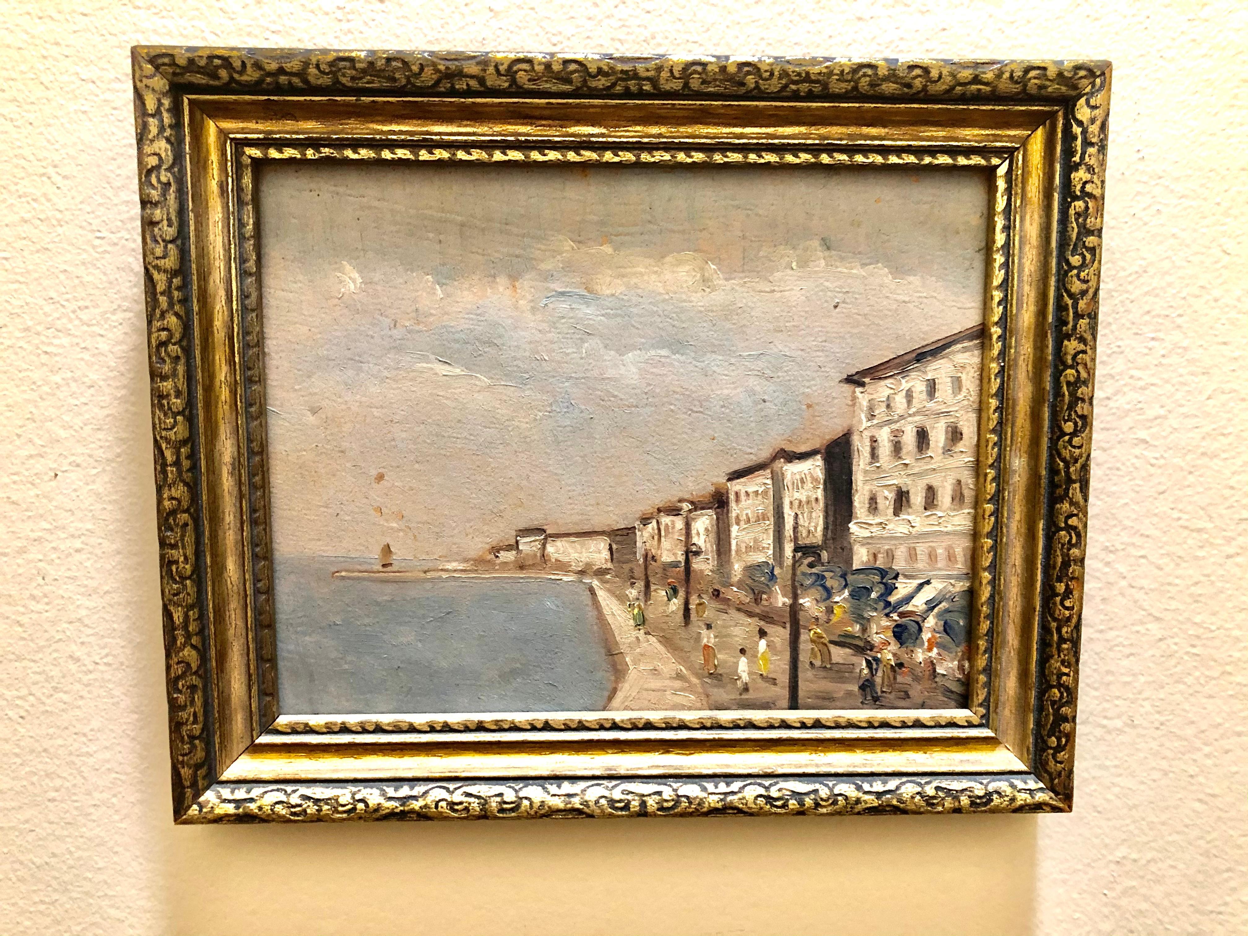 WW2 Riva-Zadar Yugoslavia Hotel Bristol - Painting di Unknown