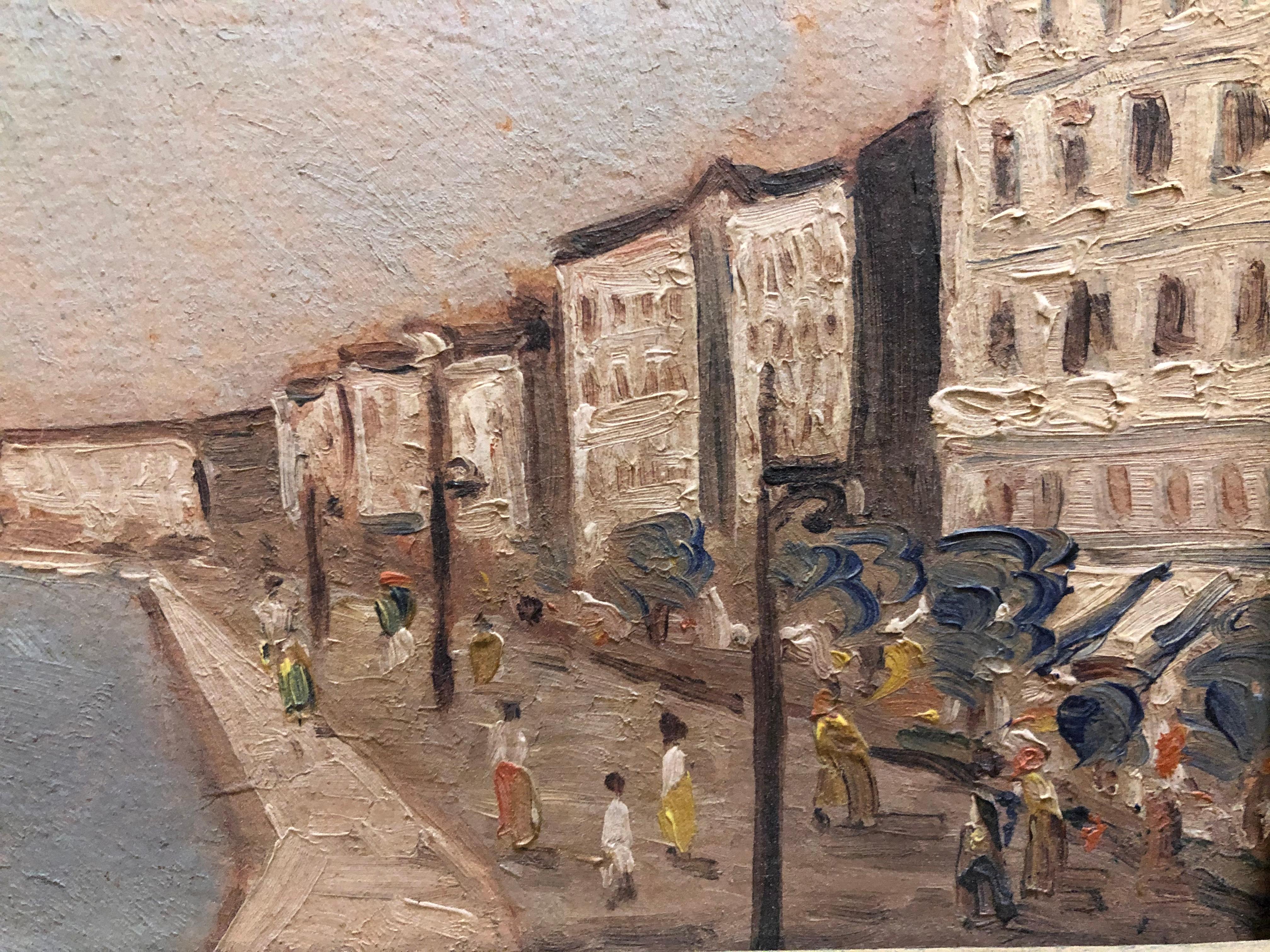 WW2 Riva-Zadar Yugoslavia Hotel Bristol - Painting Impressionismo di Unknown