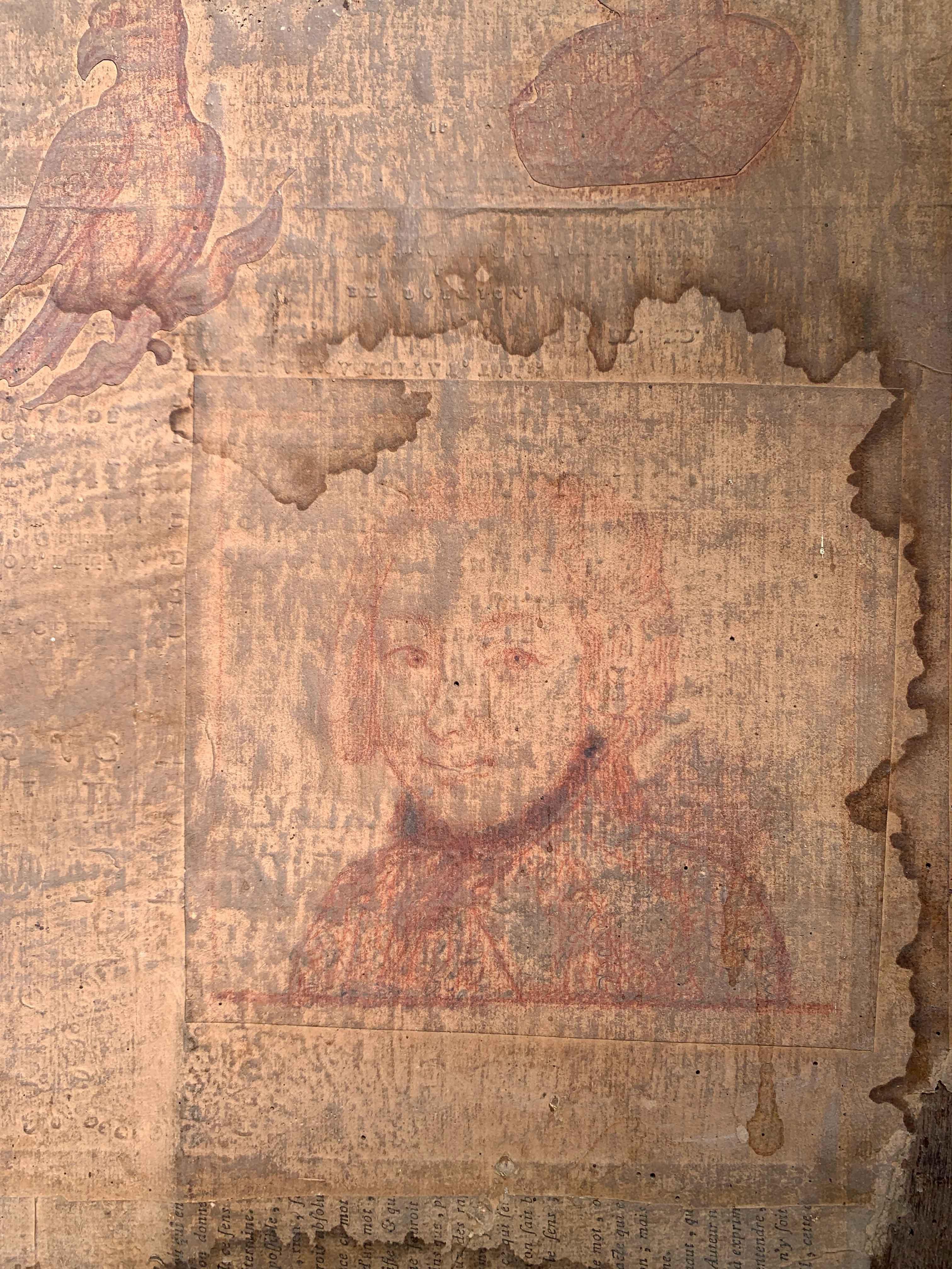 XVII sec. Pittura di scuola fiamminga: Maria Maddalena. Con un raro collage sul retro in vendita 13