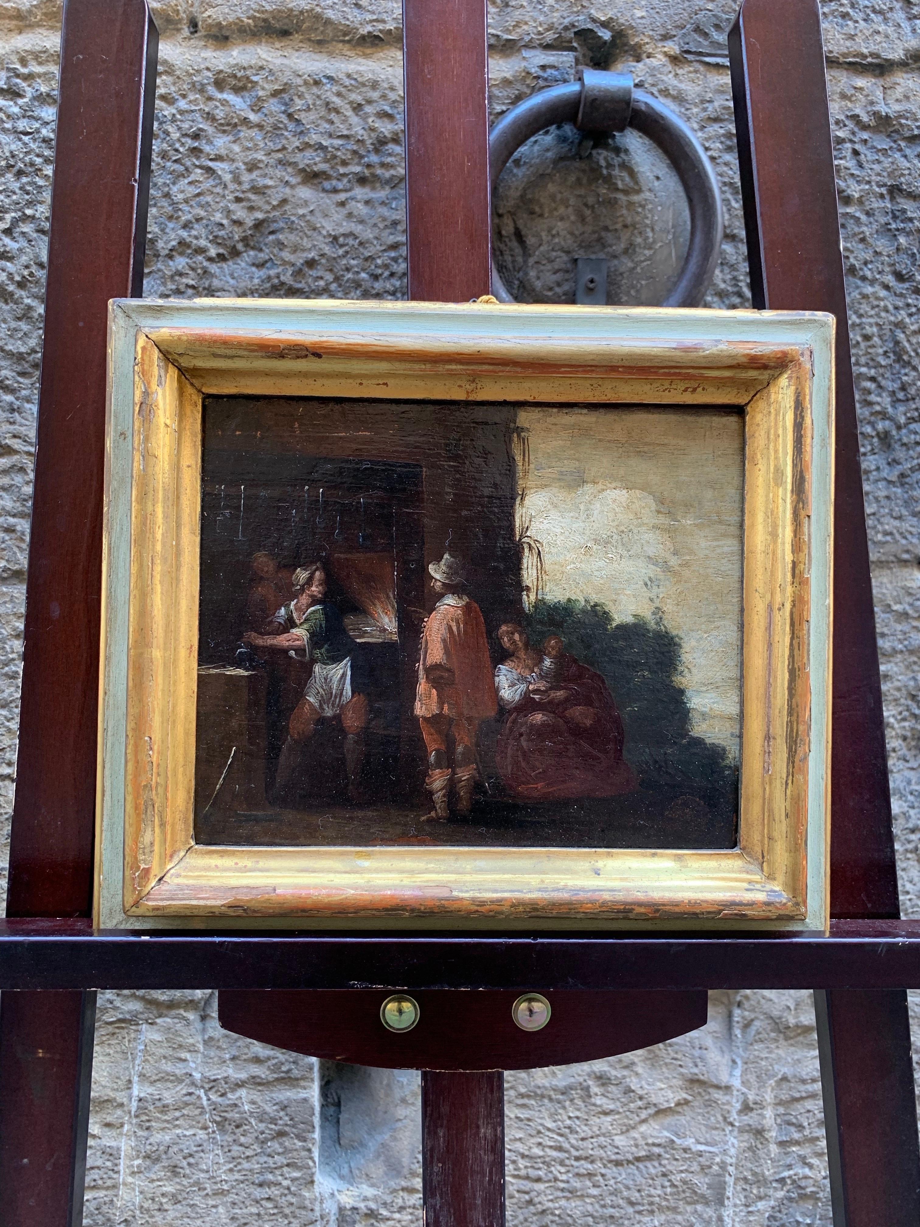 Siglo XVII. Caballero con espada en la fragua de un herrero. en venta 9