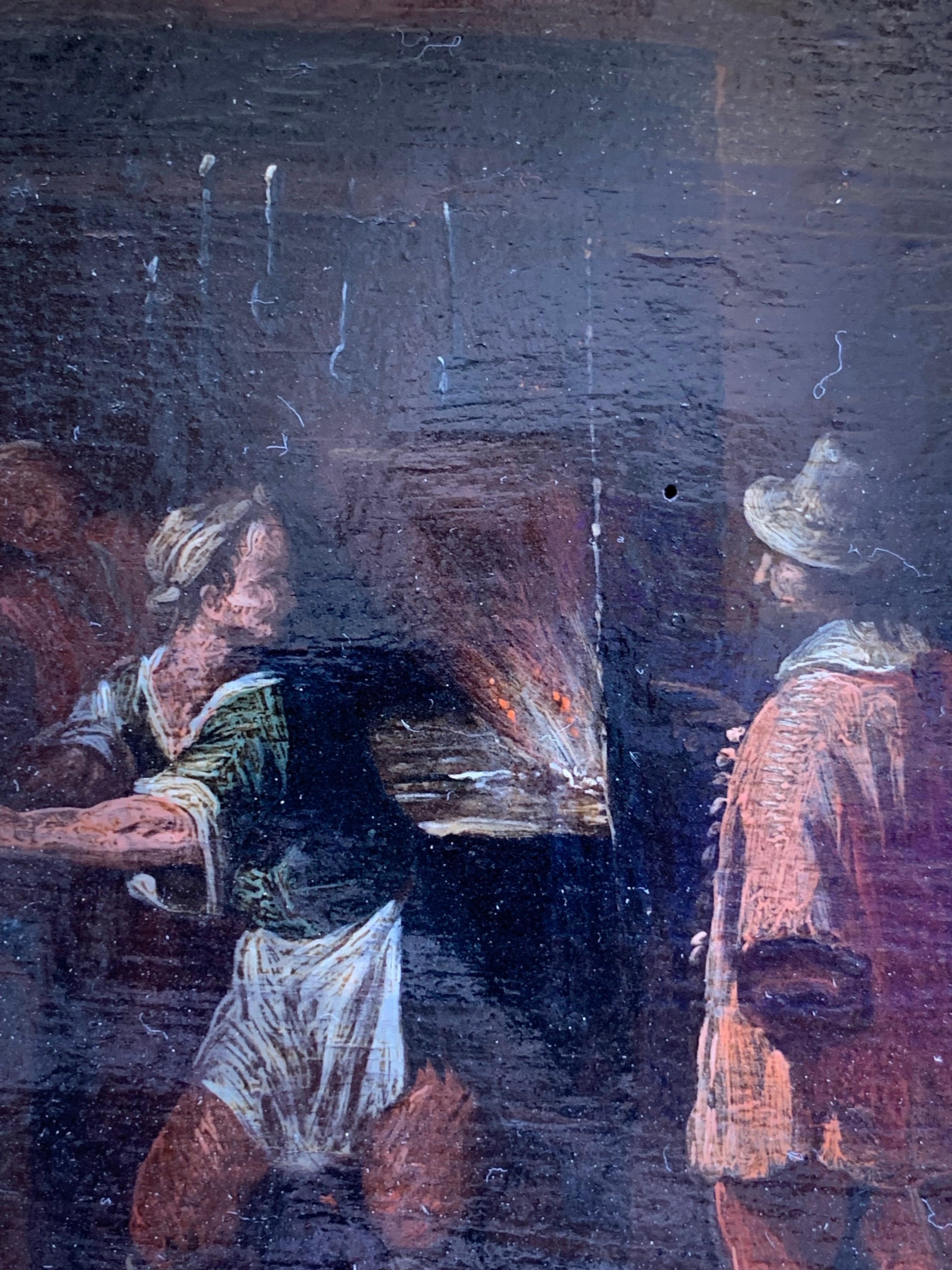 Siglo XVII. Caballero con espada en la fragua de un herrero. en venta 1