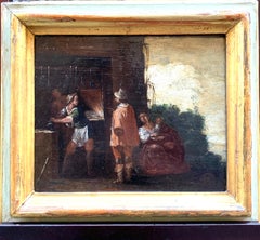 Siglo XVII. Caballero con espada en la fragua de un herrero.