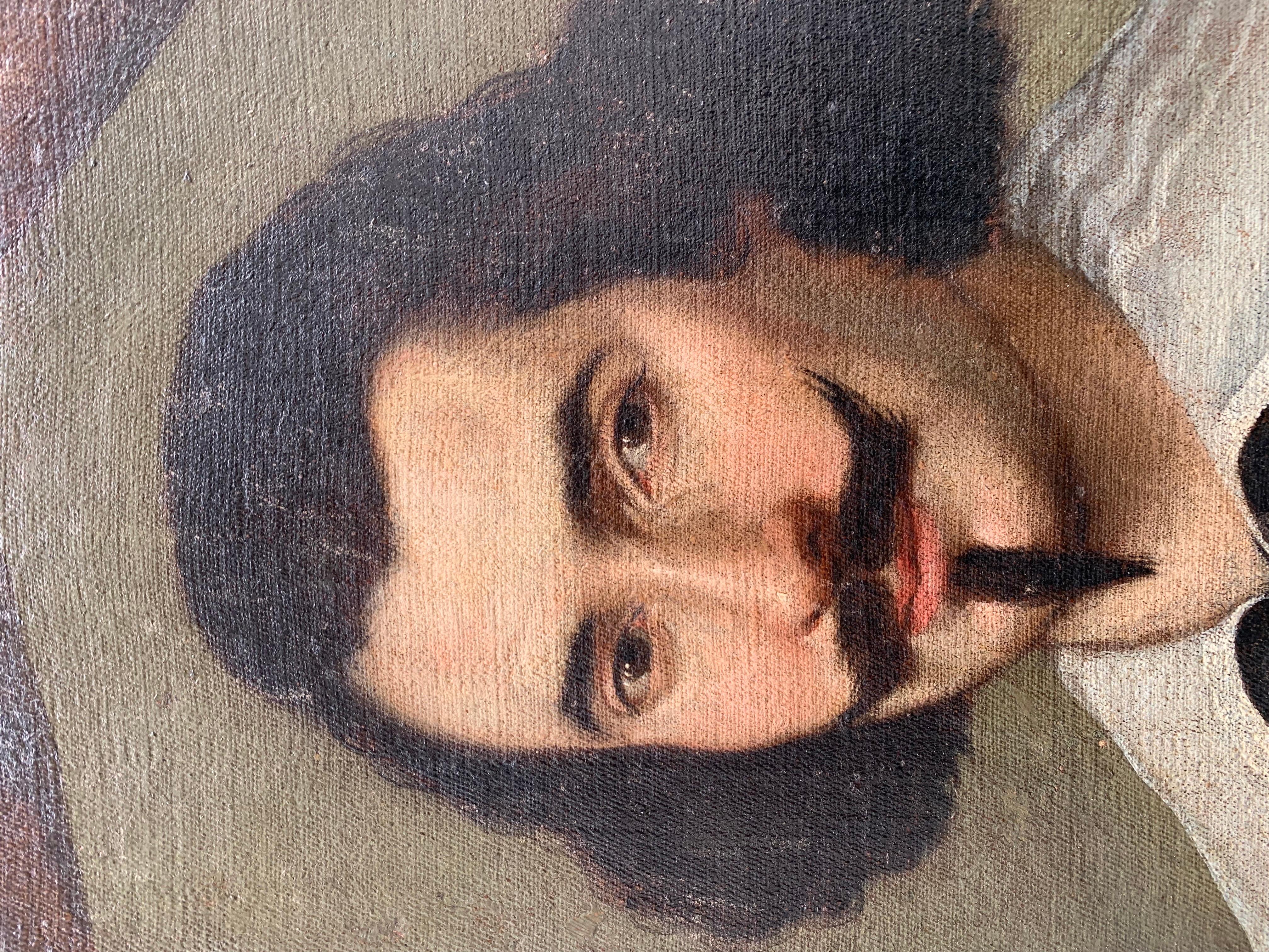 XVIIcentury Male Portrait  With A Spanish Beard And Mustache. North Italian - Painting di Unknown