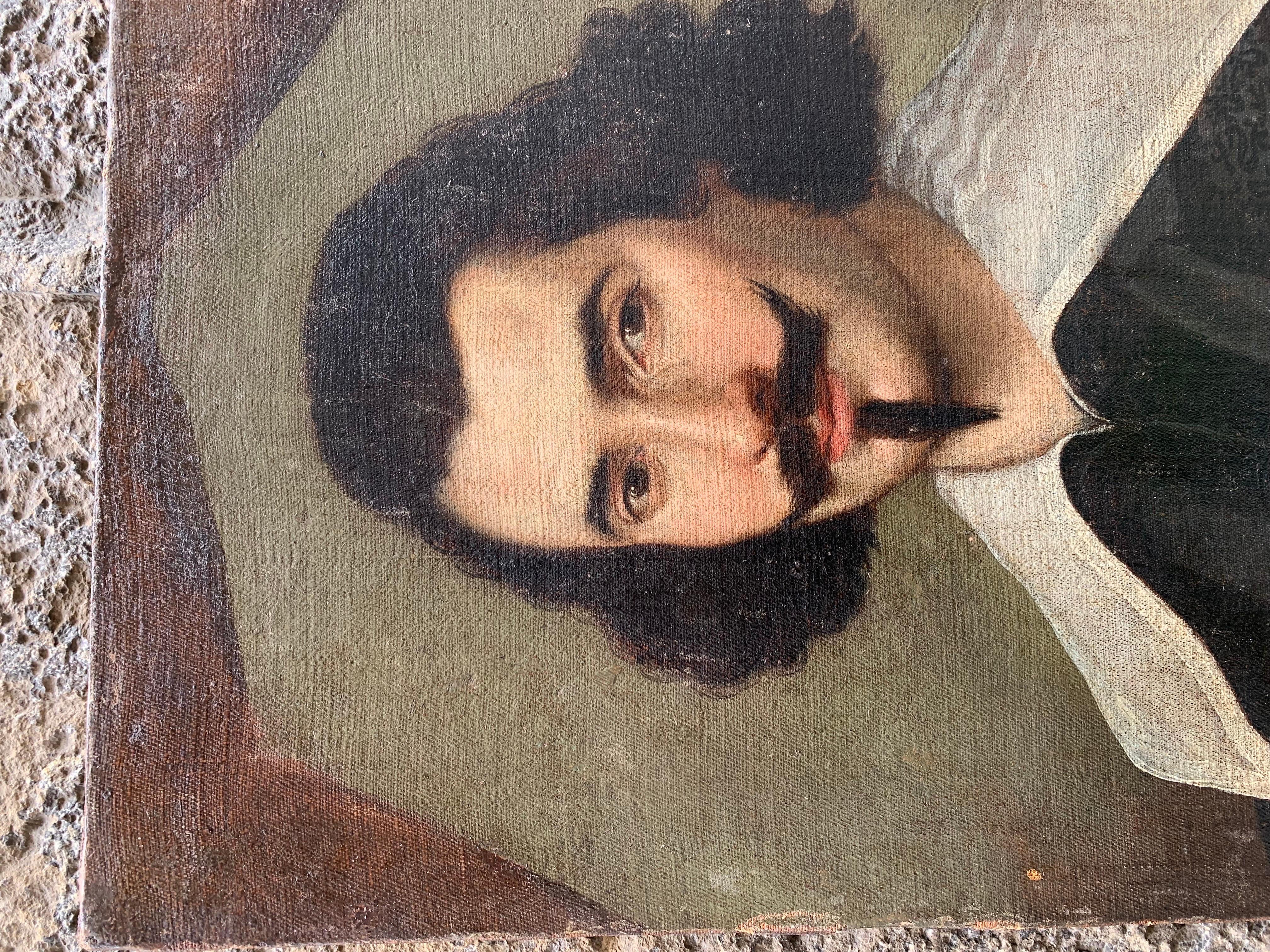 XVIIcentury Male Portrait  With A Spanish Beard And Mustache. North Italian 1
