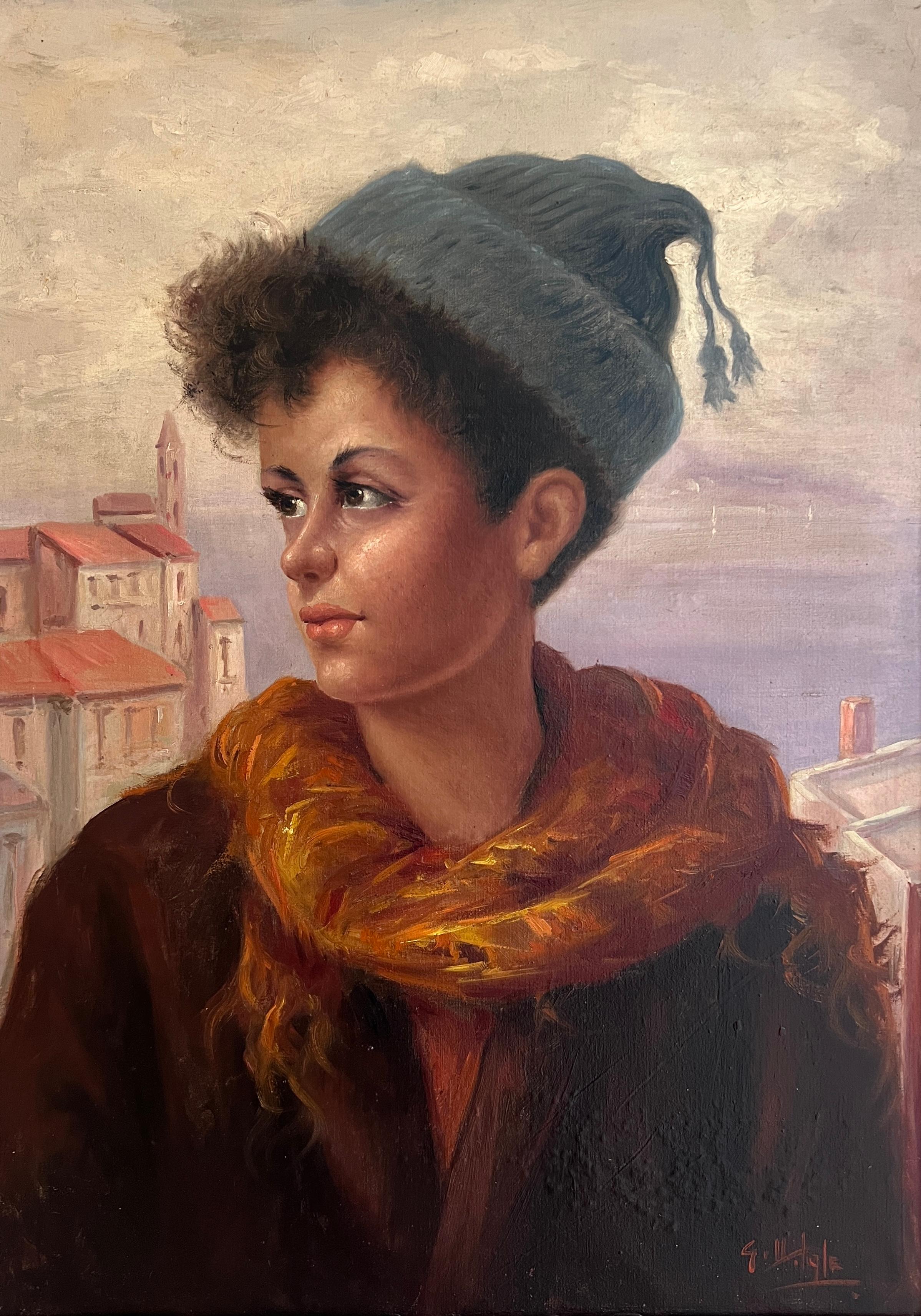 Figurative Painting di Unknown - Giovane pescatore