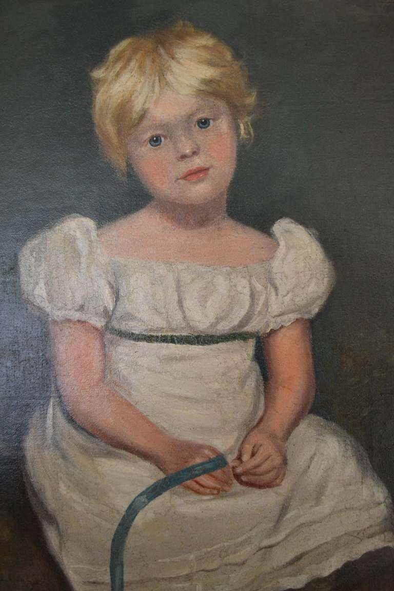 Das junge Mädchen nach Sir Thomas Lawrence, Regency-Porträtmalerei – Painting von Unknown