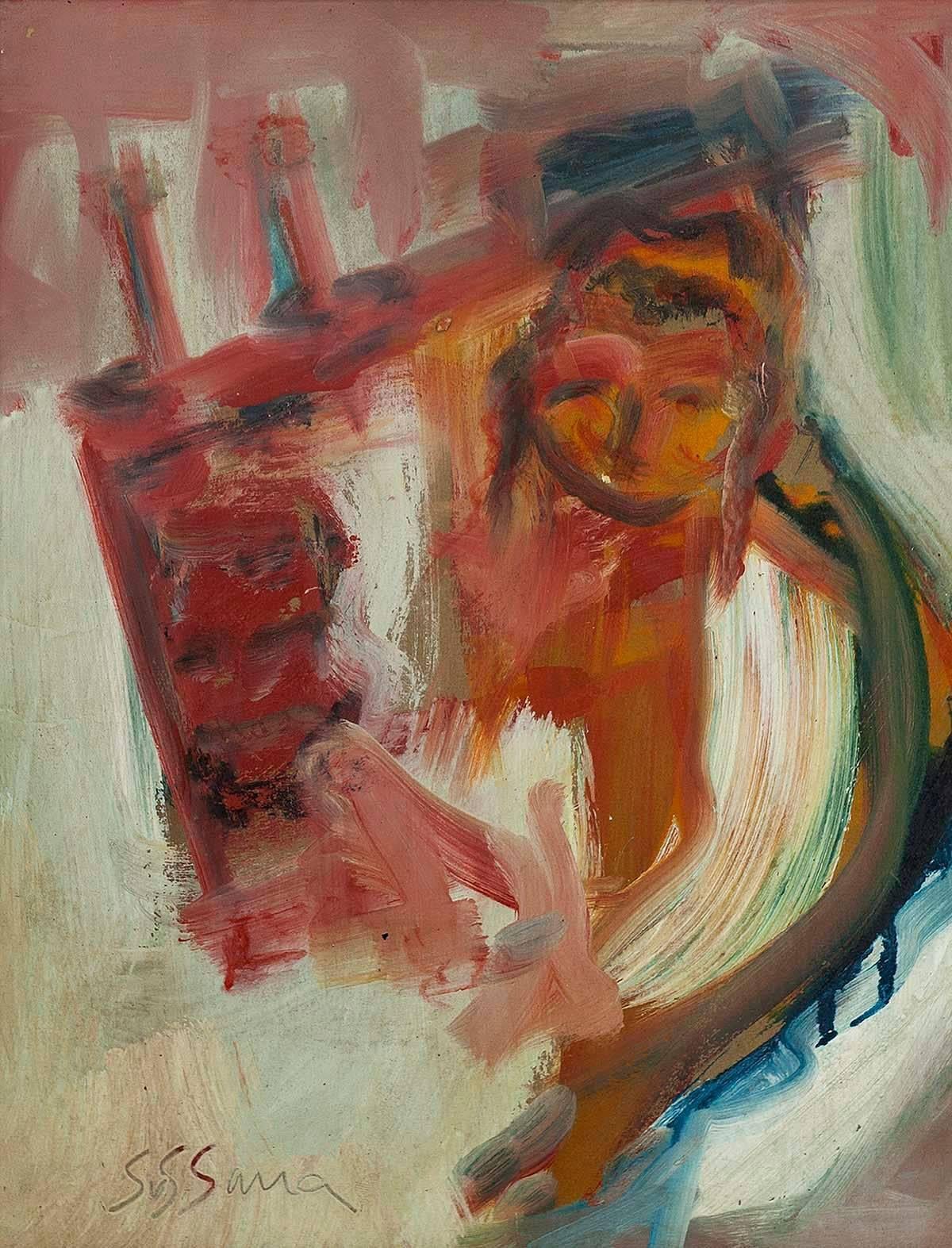 Unknown Figurative Painting - Young Lad with Torah Scroll