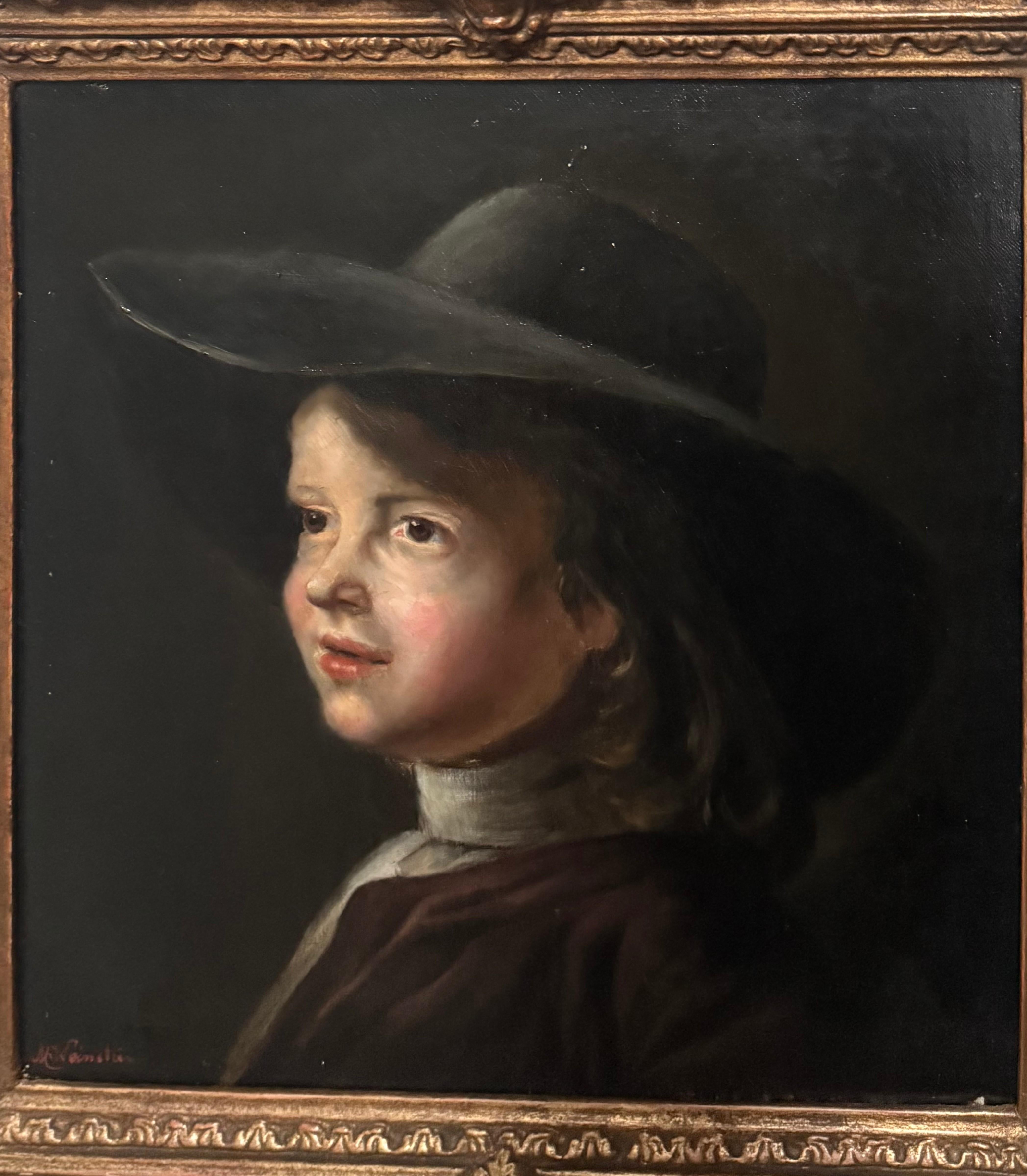 Junger Mann mit Hut (Jugendstil), Painting, von Unknown