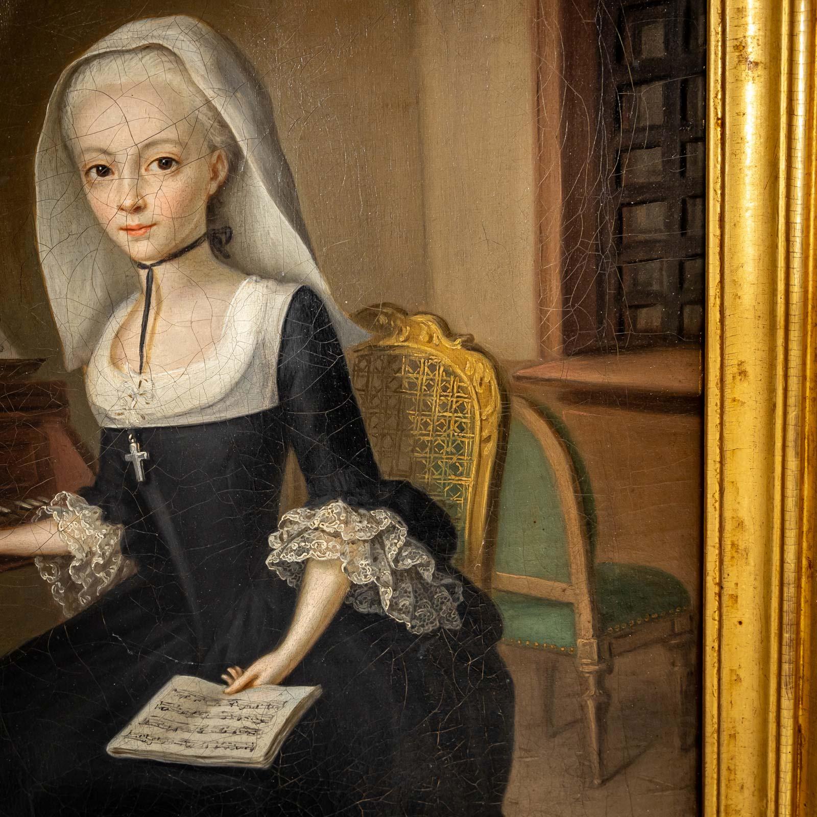 Young Woman at the Piano, 2nd Half 18th Century For Sale 1