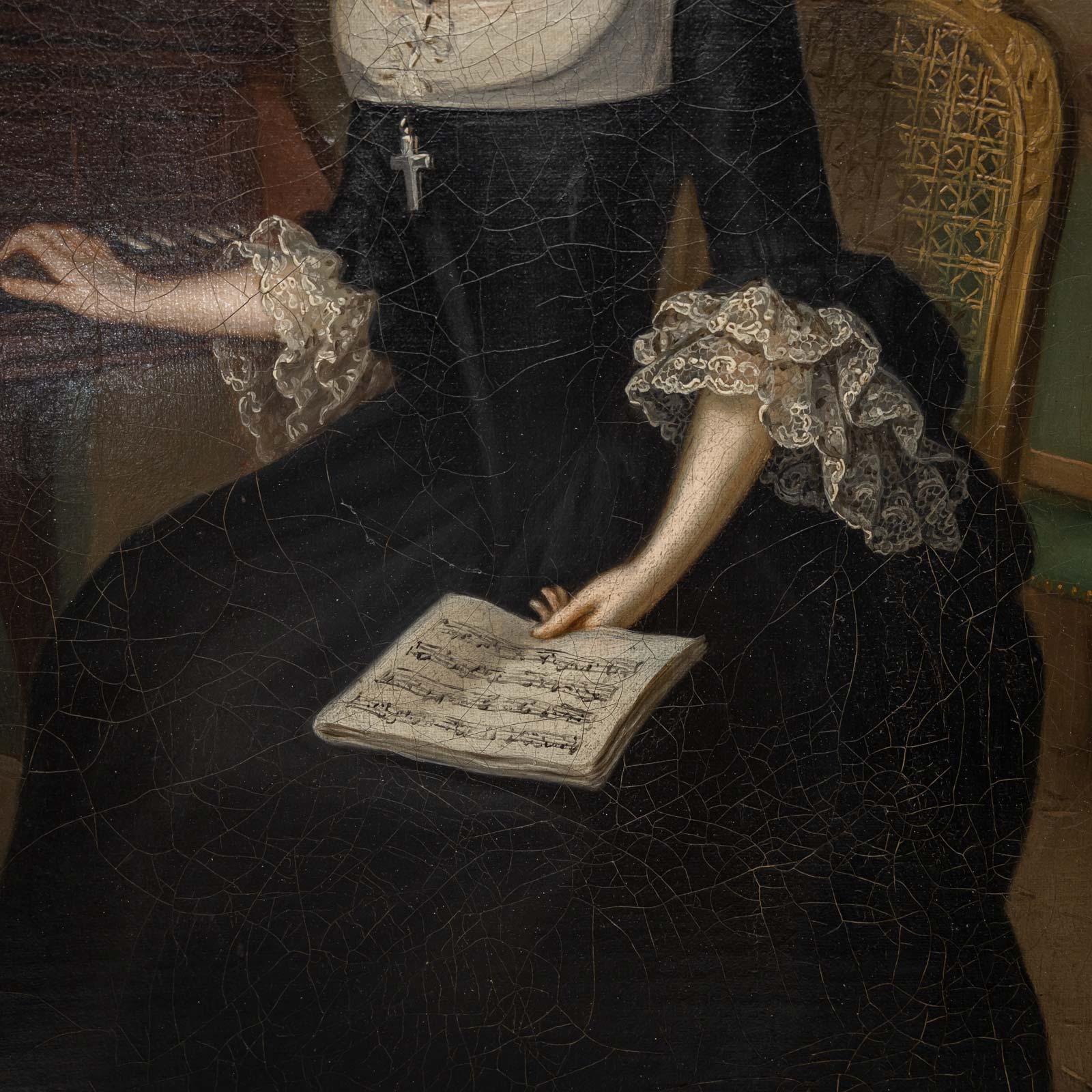 Young Woman at the Piano, 2nd Half 18th Century For Sale 2