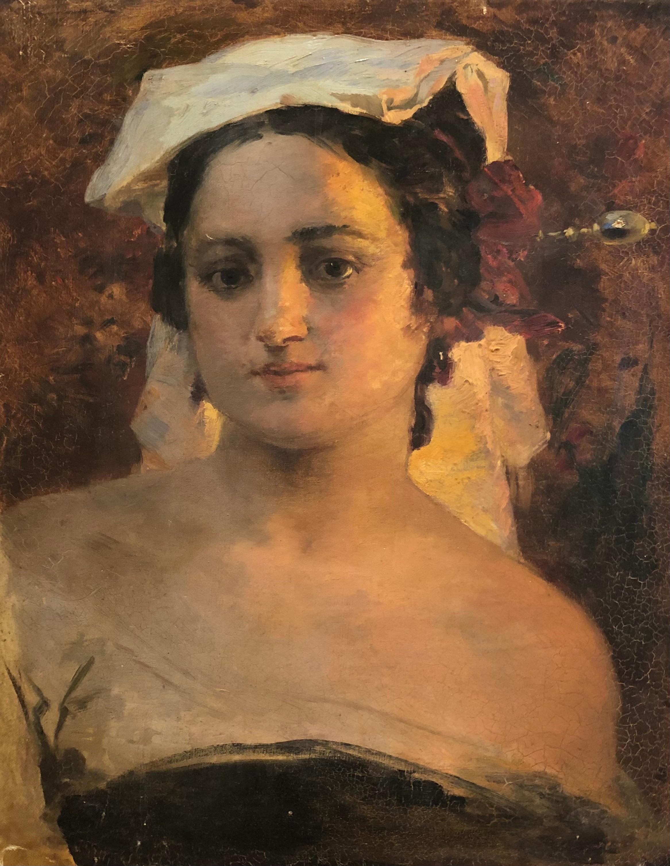 Unknown Portrait Painting - Young woman