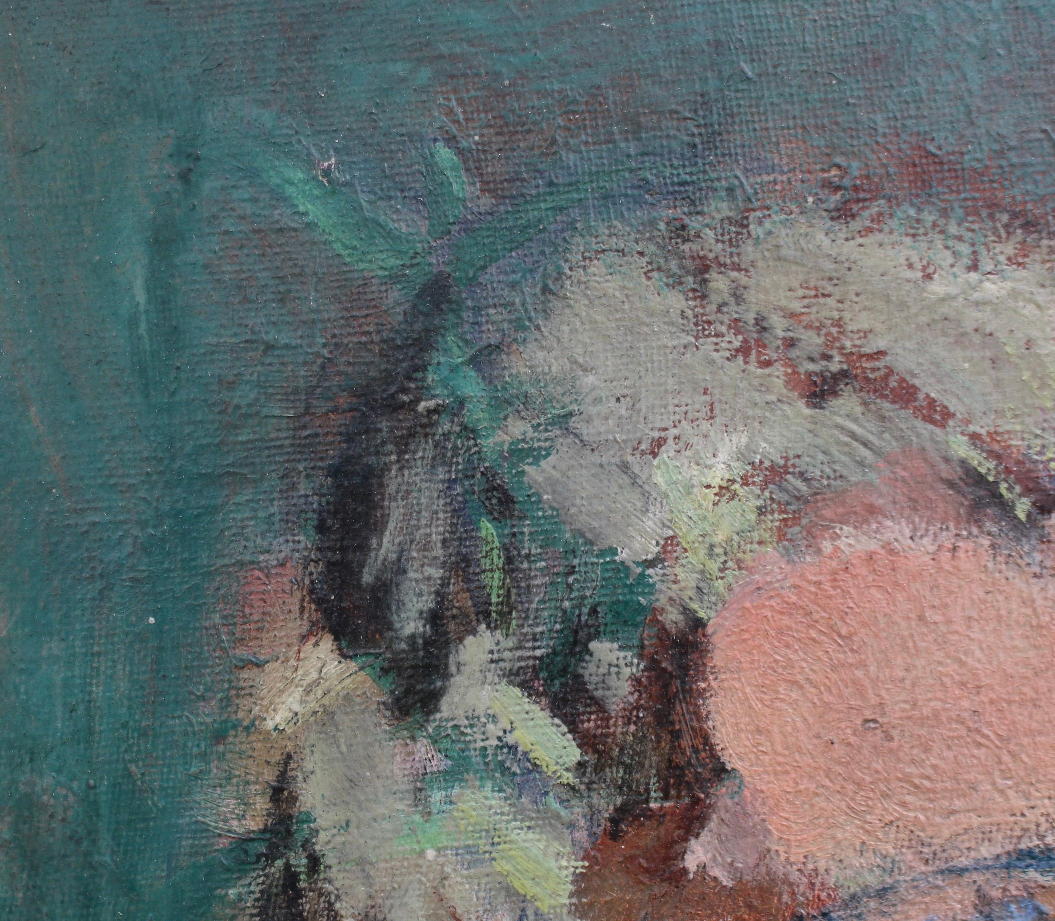 'Young Woman in Profile', French School - Expressionist Painting by Unknown