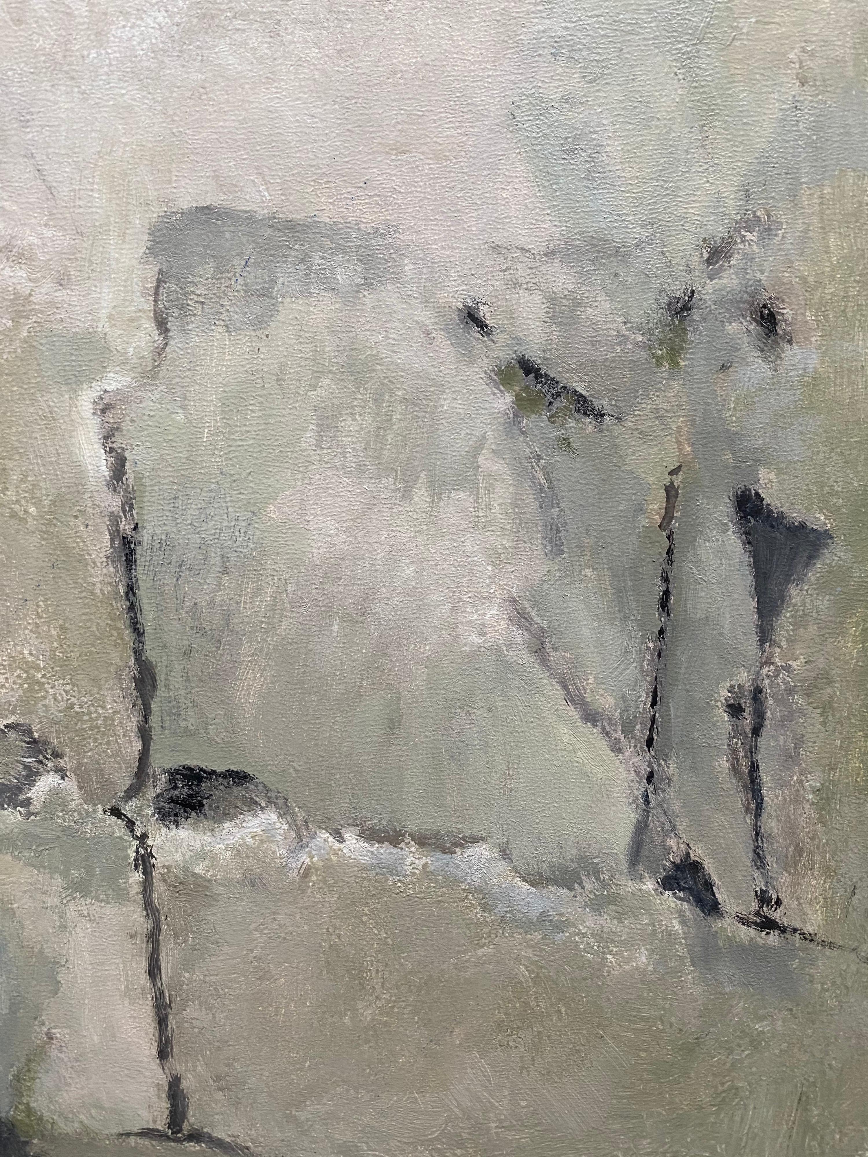 Yvette Dubois Habasque peinture abstraite cubiste française - Painting de Unknown