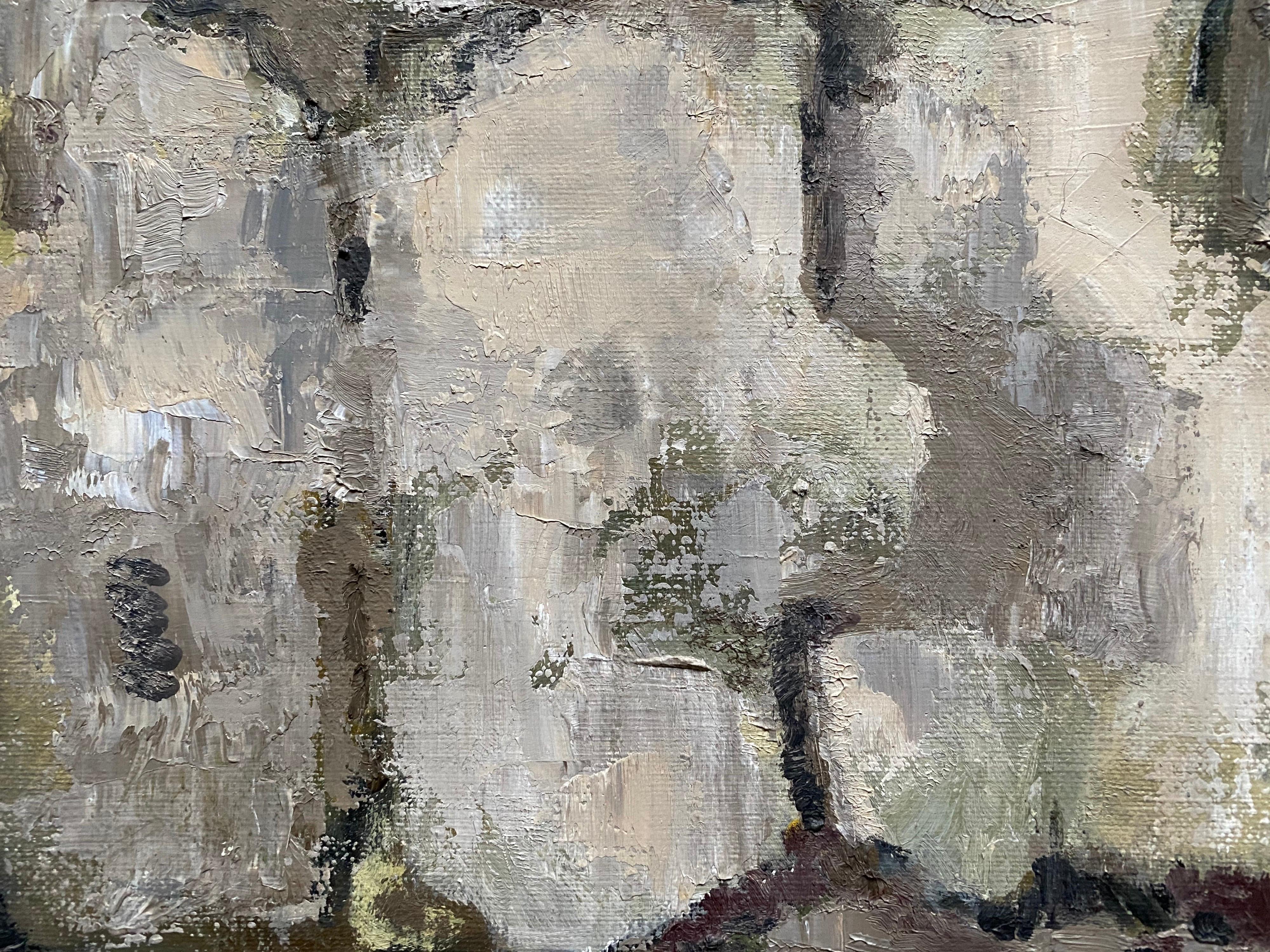 Yvette Dubois Habasque peinture abstraite cubiste française en vente 1