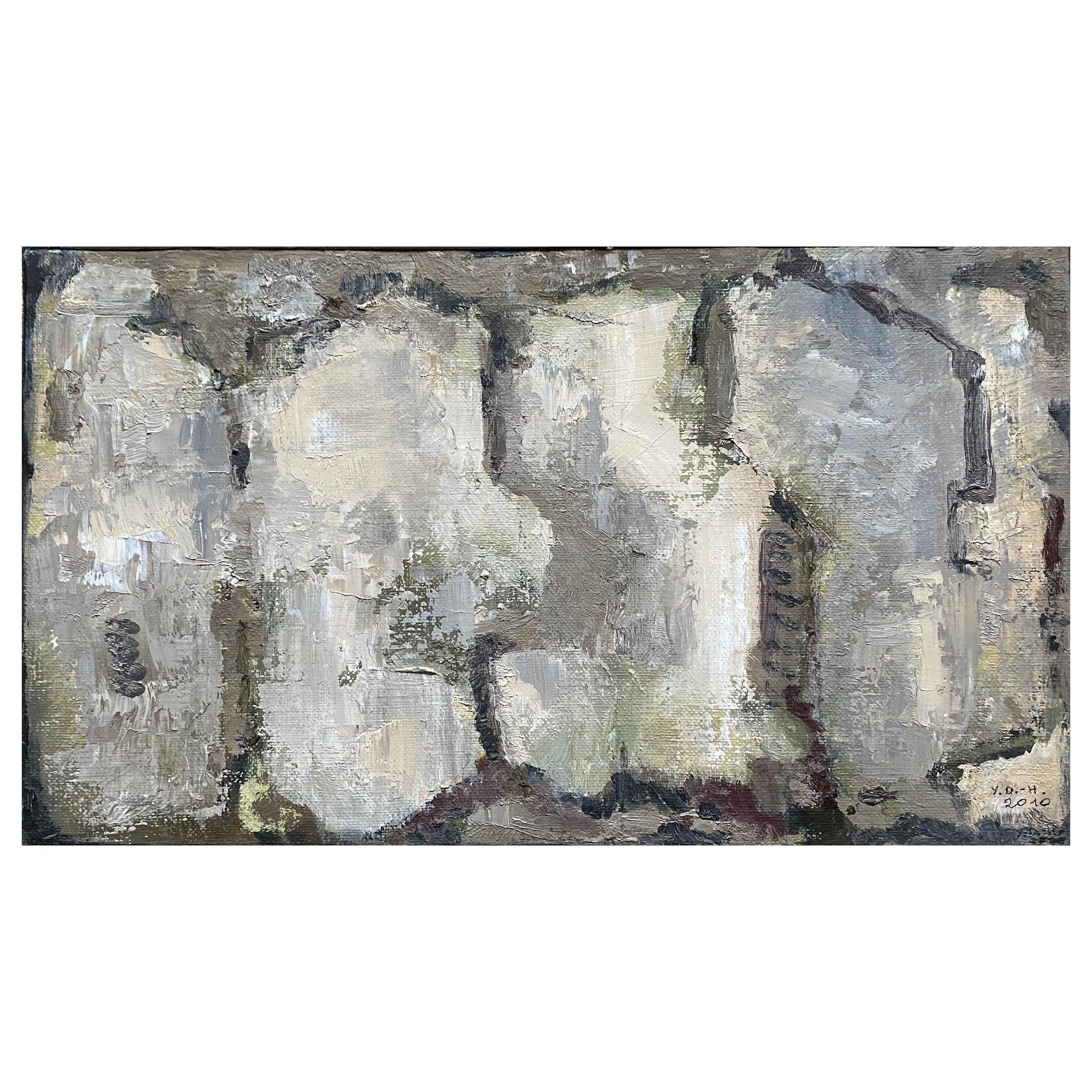 Yvette Dubois Habasque Quadro astratto cubista francese