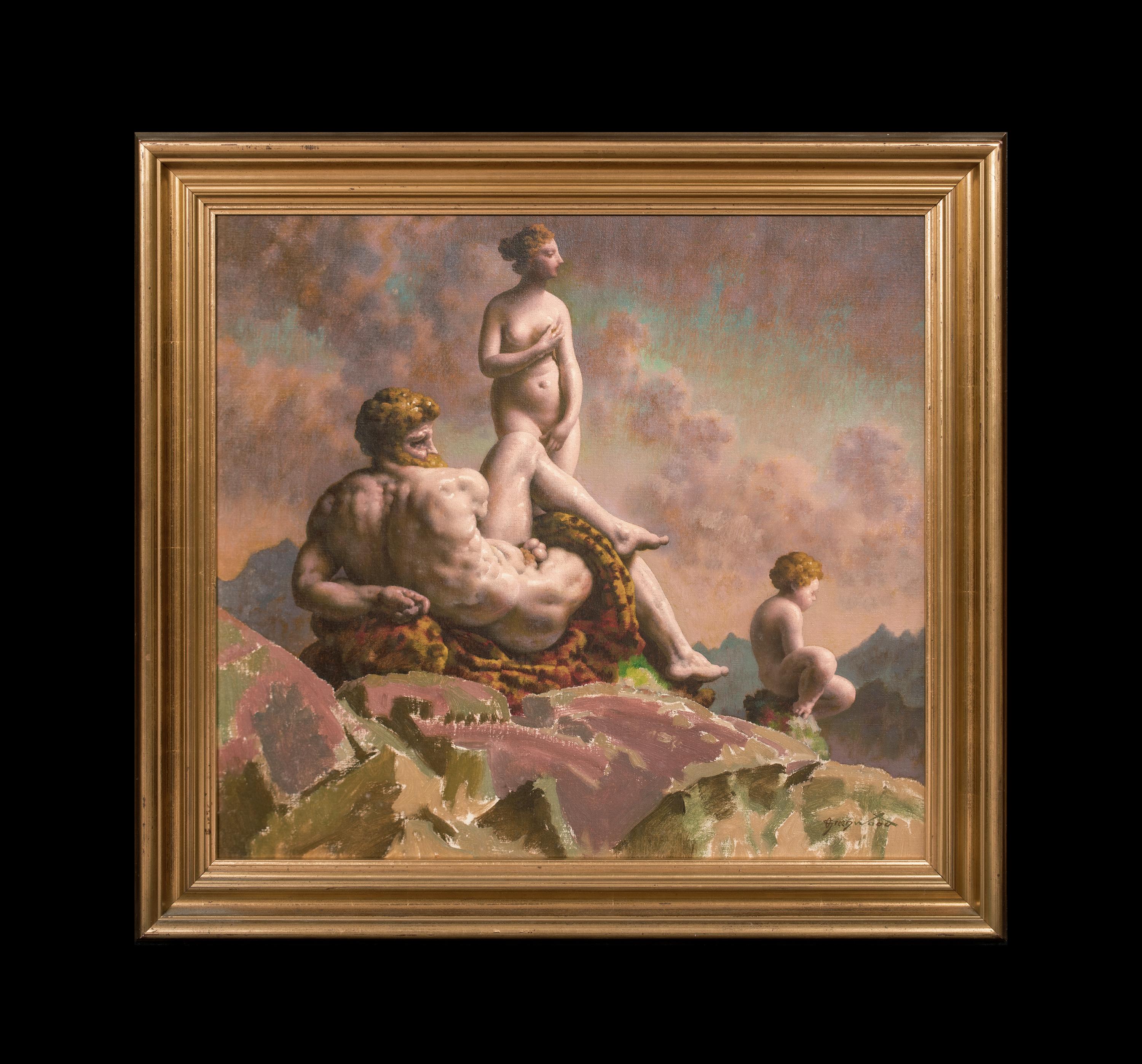 Zeus, Danae e il piccolo Perseo, circa 1930  di Orlando Greenwood (1892-1969) - Painting di Unknown