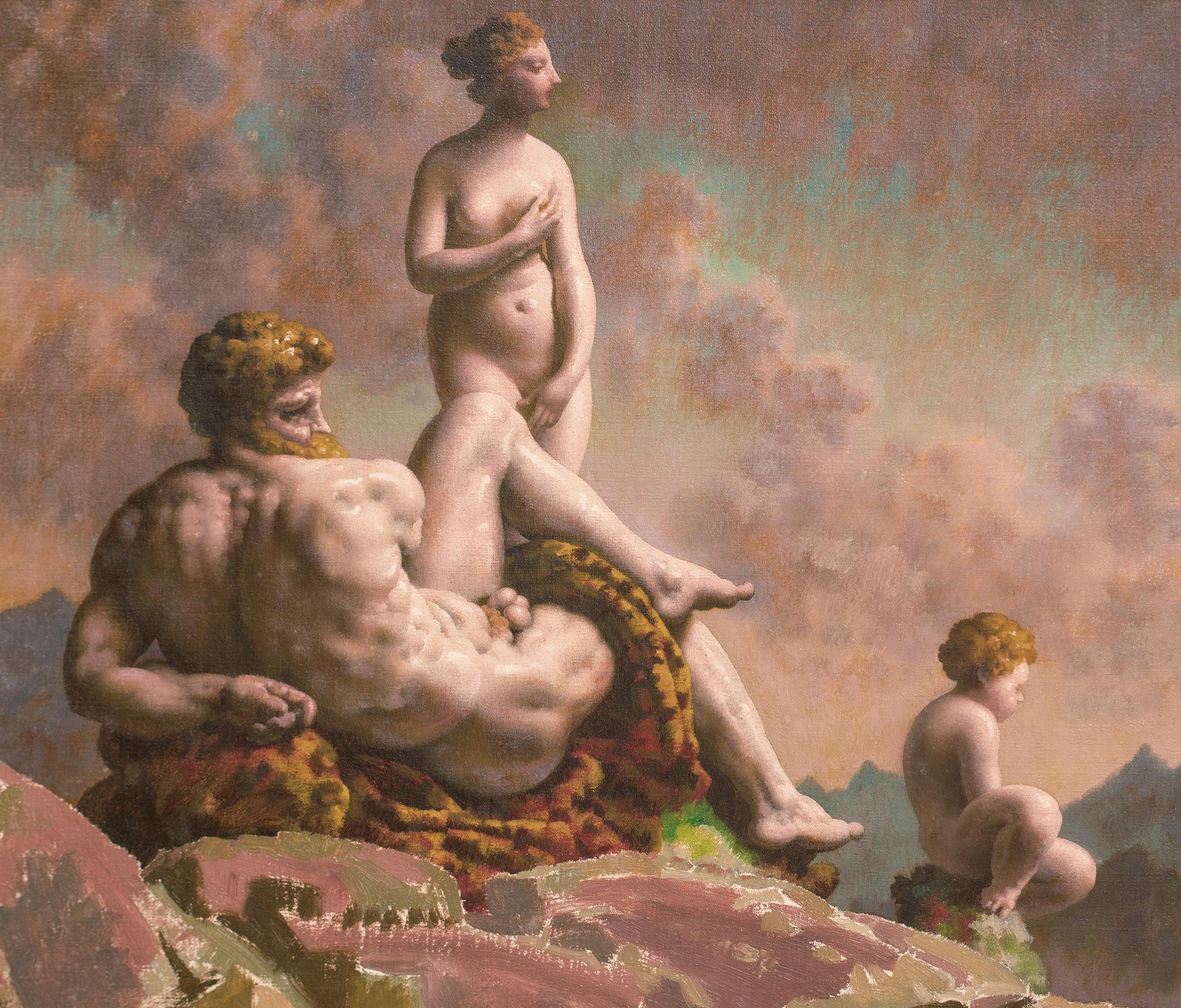 Zeus, Danae e il piccolo Perseo, circa 1930  di Orlando Greenwood (1892-1969) in vendita 1