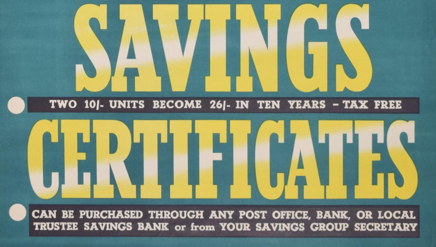 10' National Savings Certificates original vintage poster For Sale 2
