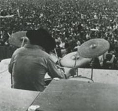 1969 Woodstock Festival Candid Photo Onstage