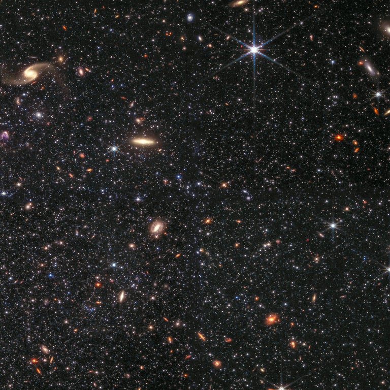 Unknown Landscape Print - 30x20 Dwarf Galaxy James Webb Telescope Space Photography  NASA Photo Fine Art