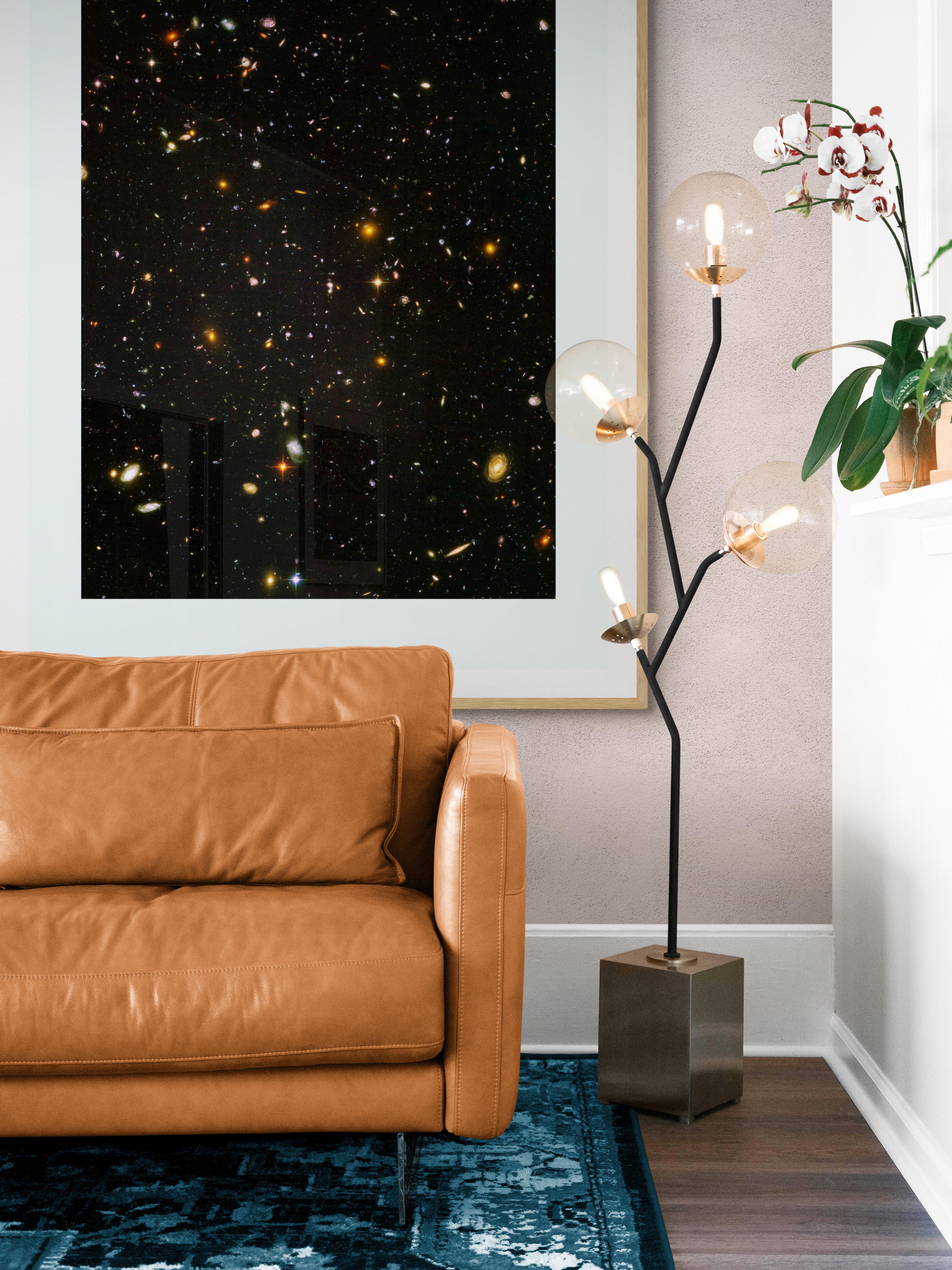 36x24 Original museum grade exhibition prints on acid-free poster paper.
This image can be hung horizontal or verticle.

Embedded in this Hubble Space Telescope image of nearby and distant galaxies are 18 young galaxies or galactic building blocks,