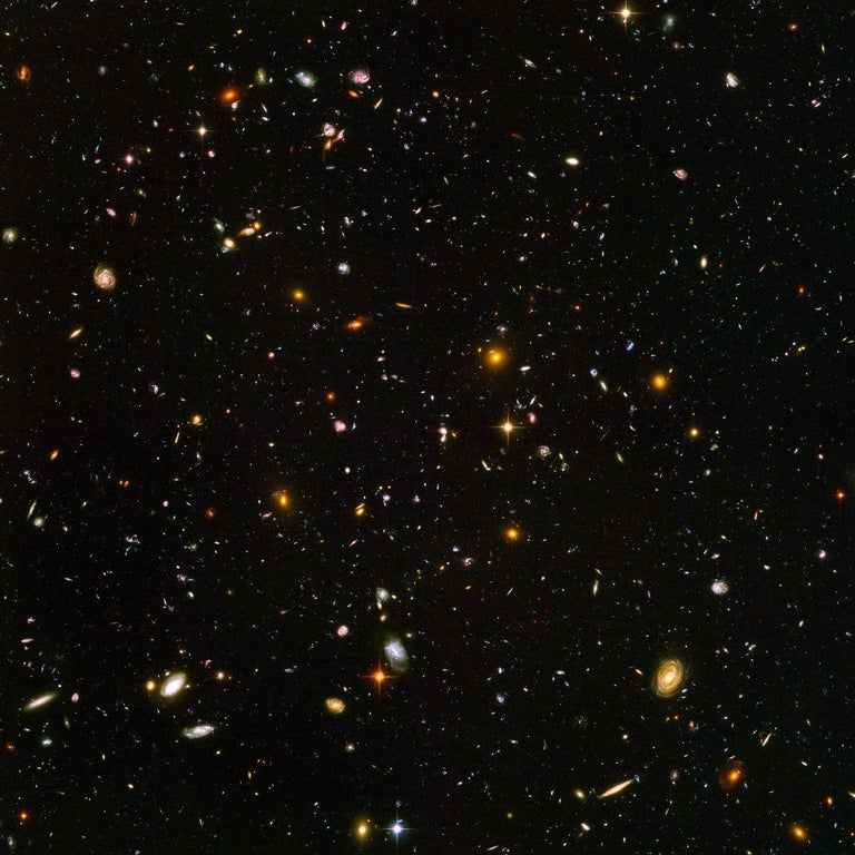 Unknown Color Photograph - 40x50  "Hubble Deep Field" Telescope Space Photography NASA Fine Art Print
