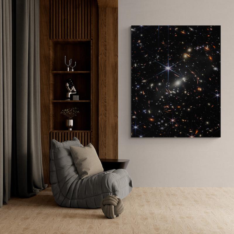 60x40  „Webb Deep Field“ Teleskop-Raumteilerfotografie NASA Archivdruck (Amerikanische Moderne), Photograph, von Unknown