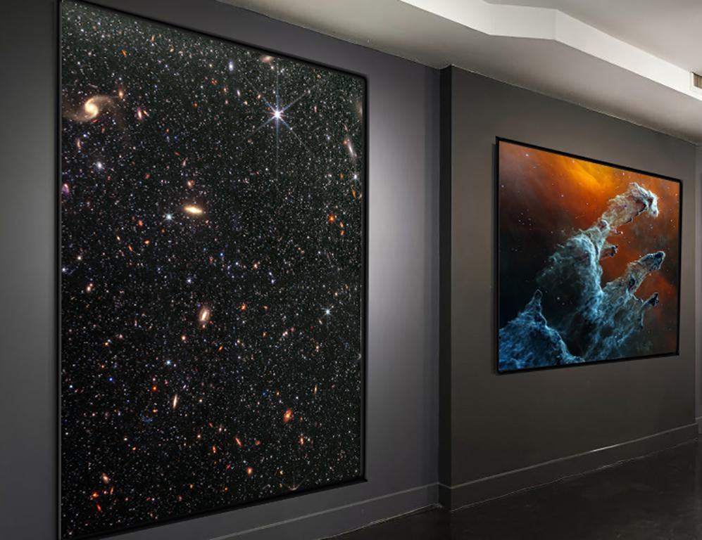 60x45 Galaxie naine Télescope James Webb Photographie spatiale  NASA Photo Fine Art en vente 1