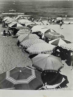Une journée de plage - Photographie vintage, milieu du 20e siècle