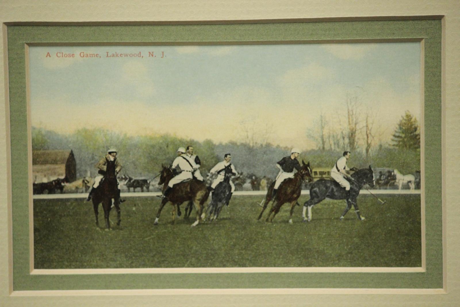 Rare color framed photo c1914 depicting a polo match in Lakewood, NJ

Photo Sz: 3