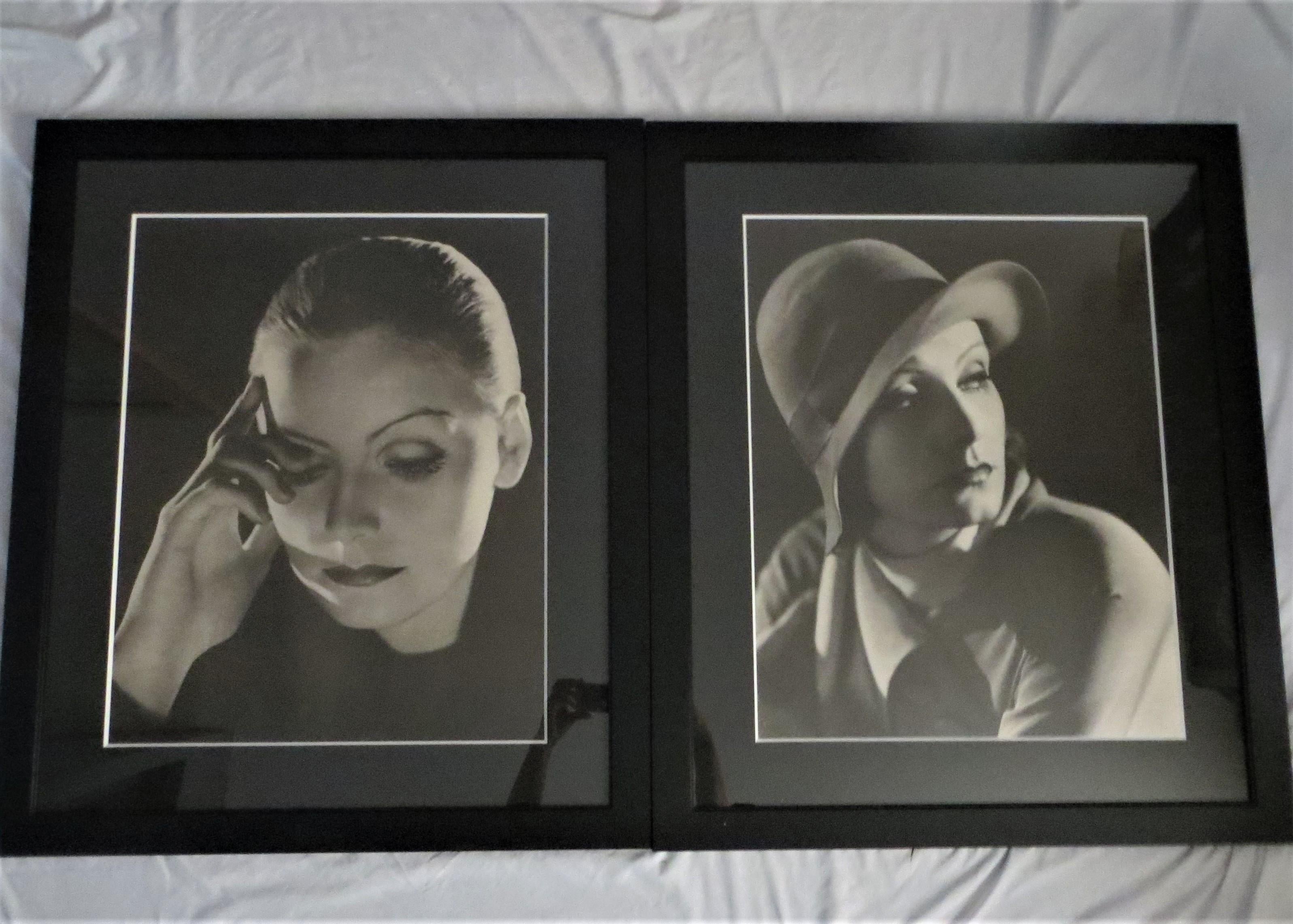 Unknown Black and White Photograph - A Pair of Greta Garbo Photographies After Clarence Sinclair-Bull
