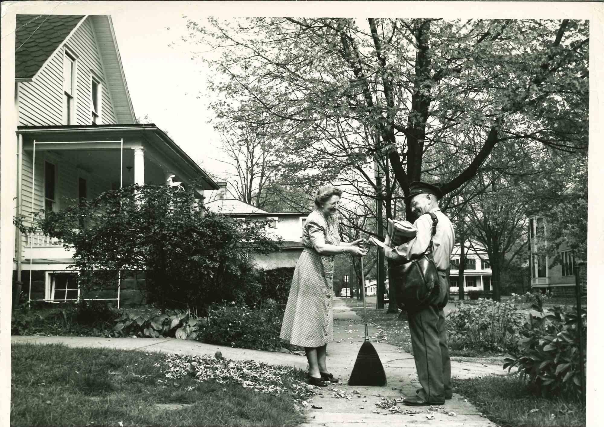 Une petite ville aux États-Unis - Photographie vintage - Milieu du XXe siècle