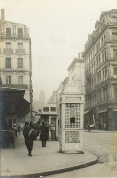 Antique A view in Lyon, France 1927, Silver Gelatin Black and White Photography