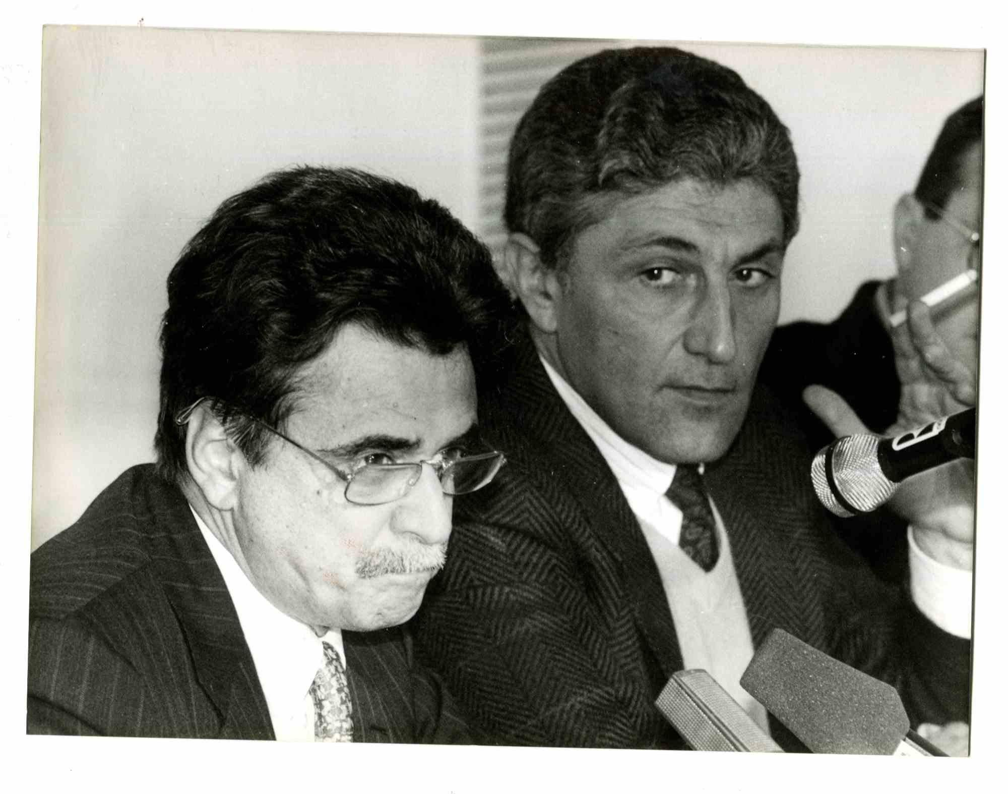 Achille Occhetto and Antonio Bassolino - Vintage Photo - 1980s