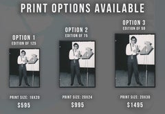 Adam West in Recording Studio Fine Art Print
