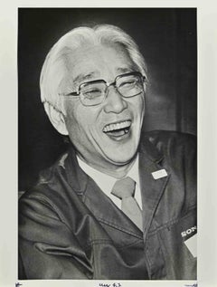 Akio Morita - Photo vintage b/w des années 1970