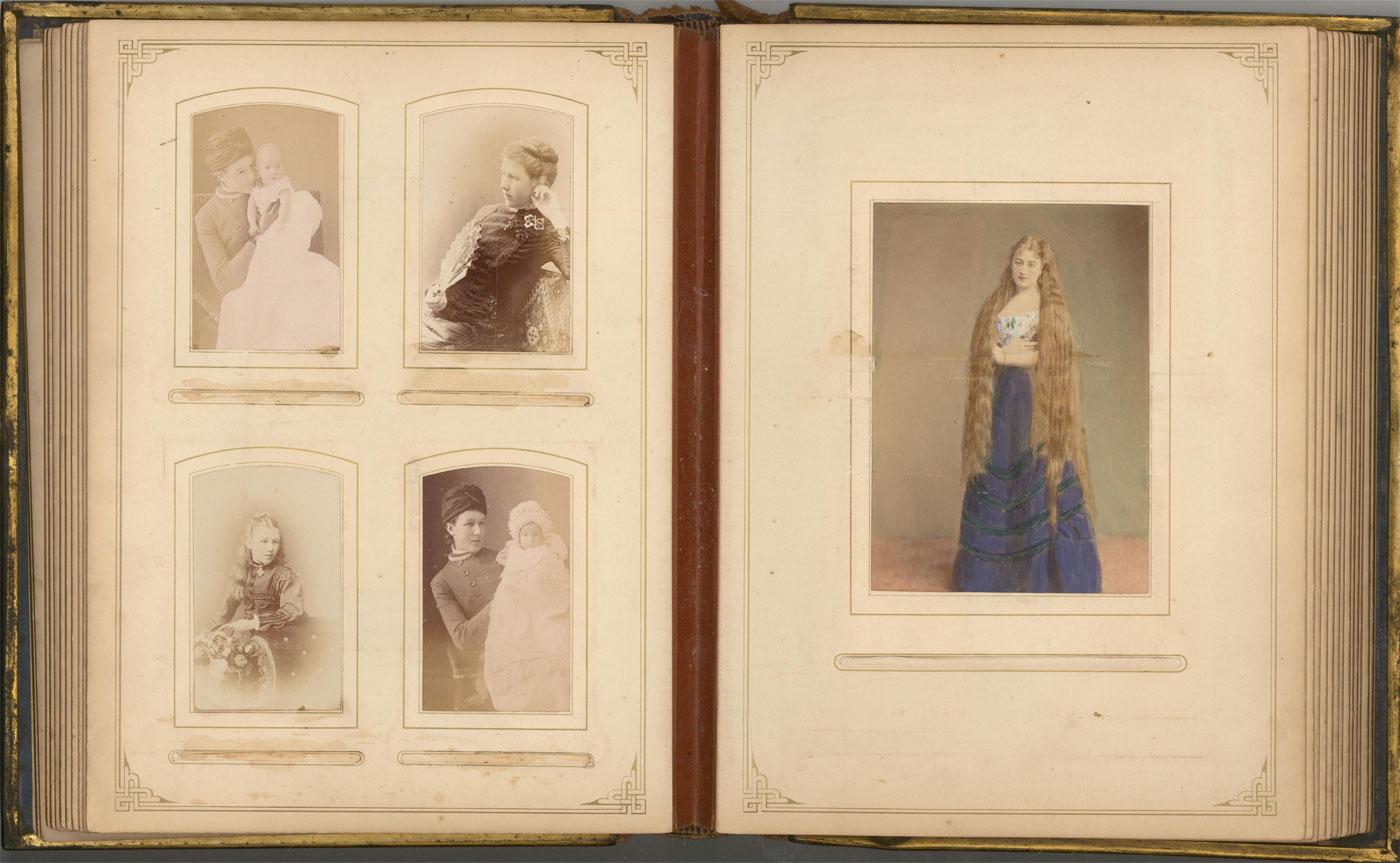 Album of 126 19th Century Photographs - Victorian Portraiture - Brown Portrait Photograph by Unknown