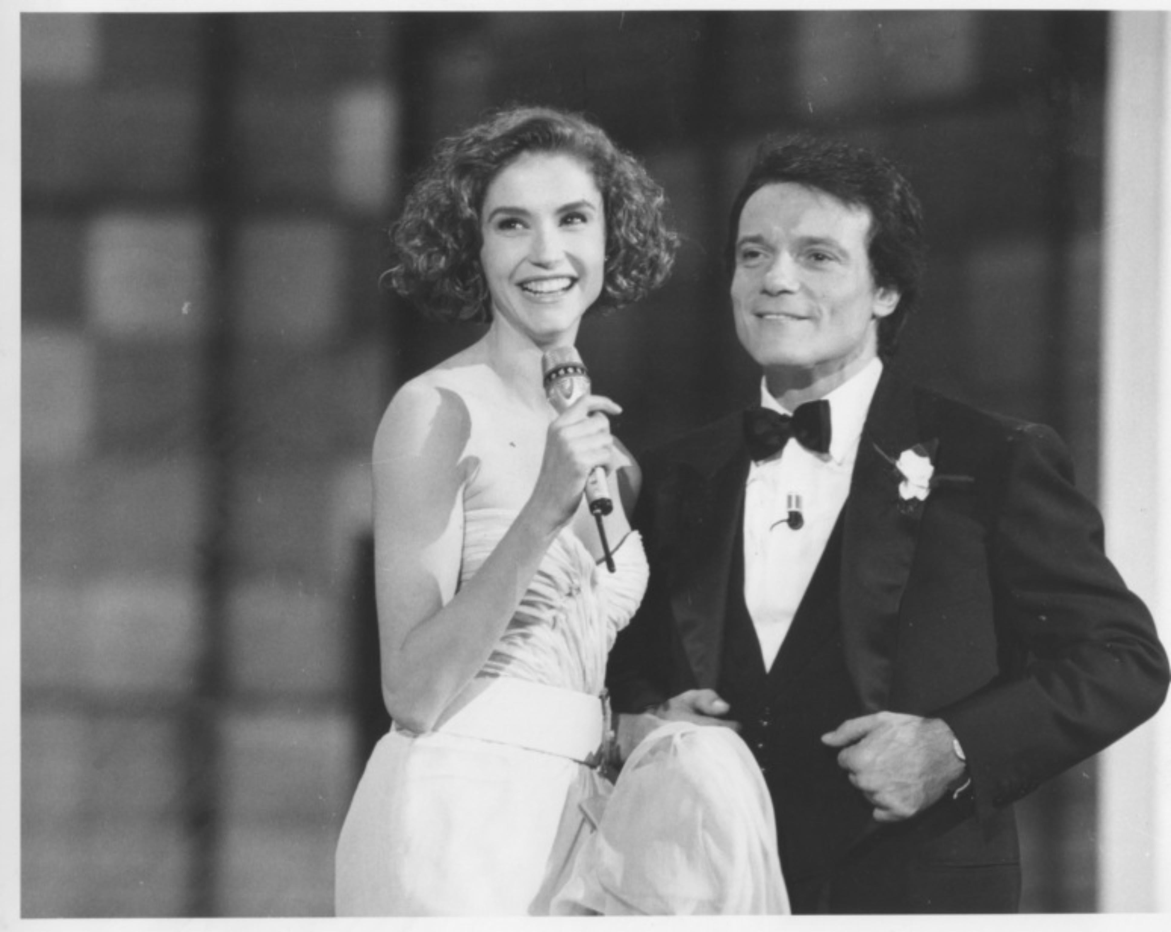 Alessandra Martines with Massimo Ranieri - Vintage Photo - 1980s