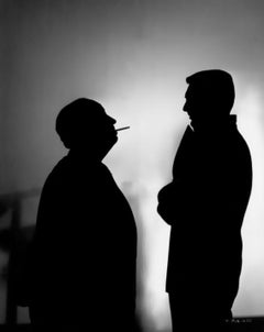 Alfred Hitchcock e Cary Grant durante le riprese di "Notorious".