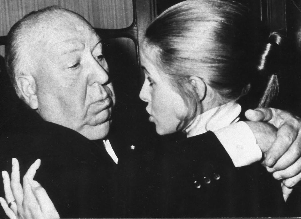 Unknown Portrait Photograph -  Alfred Hitchcock and Claude Jade - Vintage Photograph - 1960s